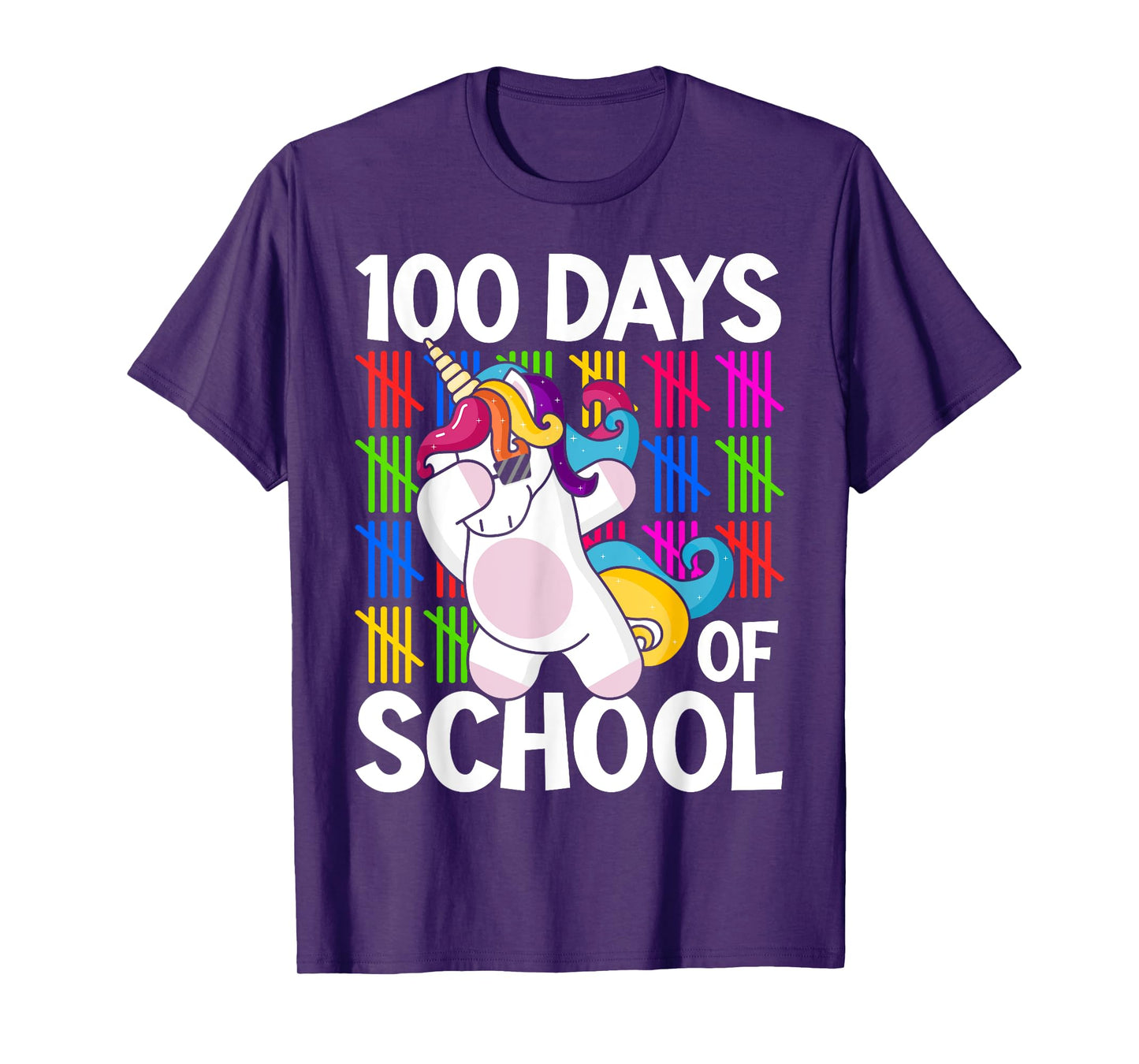 100th Day of School Unicorn Teachers Kids Girls 100 Days T-Shirt