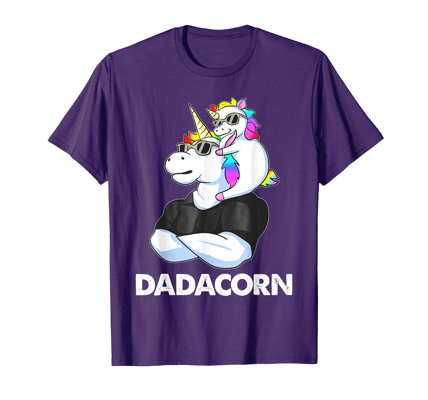 Dadacorn - Unicorn Dad and Baby Christmas PaPa Father's Day T-Shirt