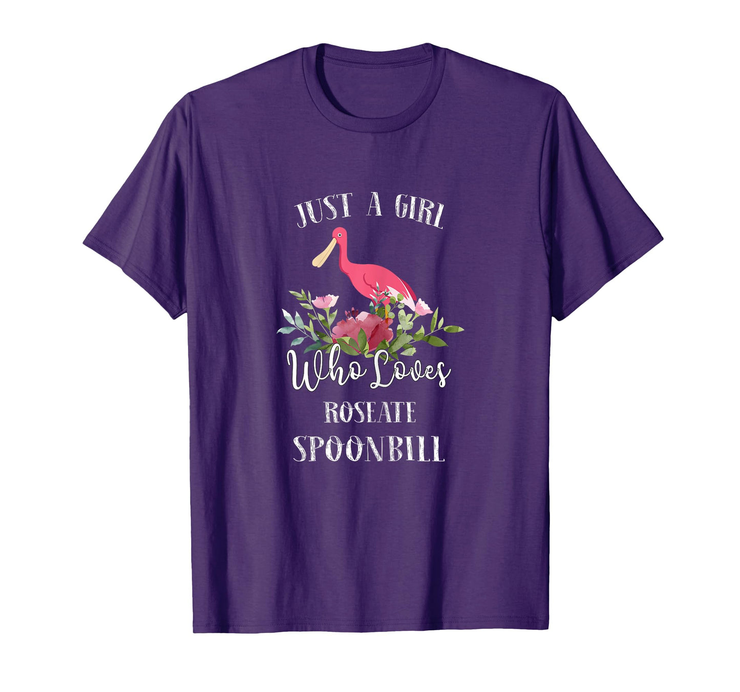 Bird Lover Just a Girl Who Loves Roseate spoonbill Gift T-Shirt