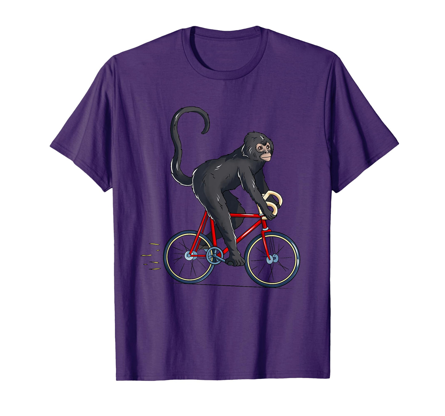 Spider Monkey Riding Bicycle Cute Biker Cyclist T-Shirt