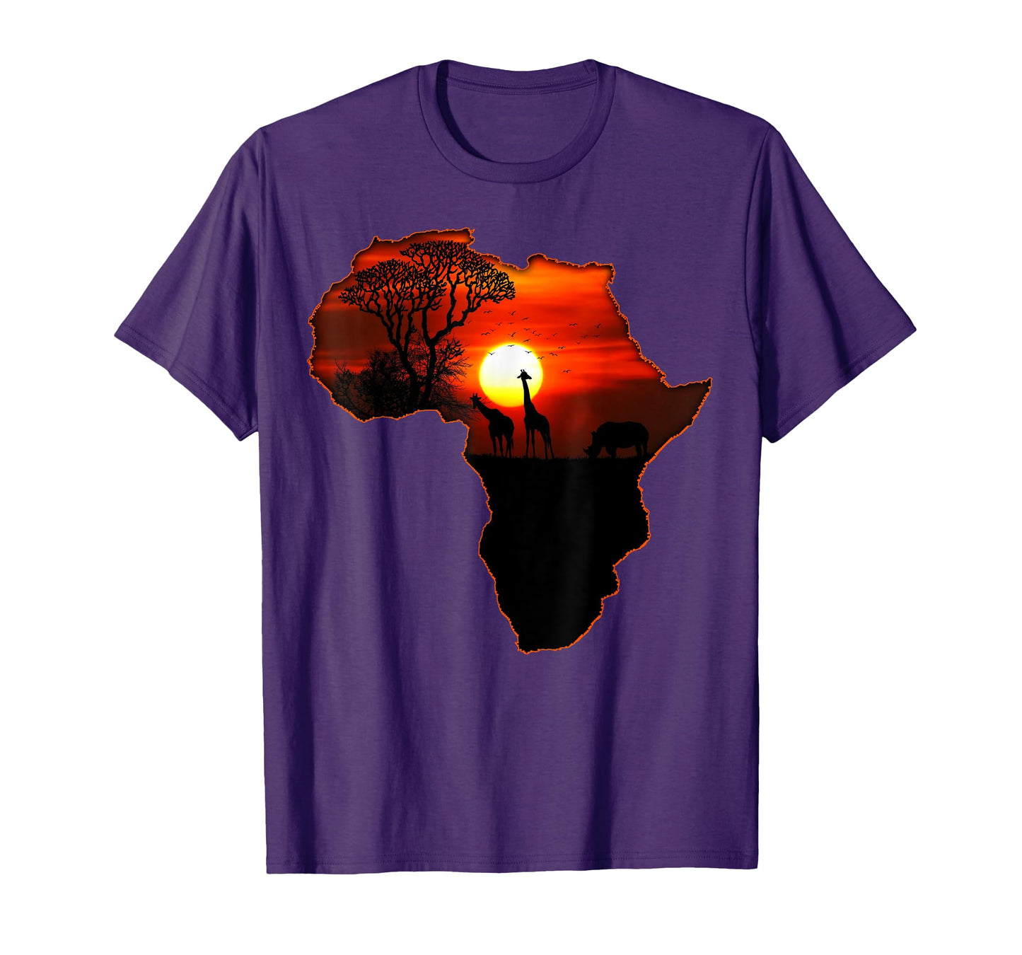 Africa T Shirt Map Of Africa Tee South African Sunset Safari
