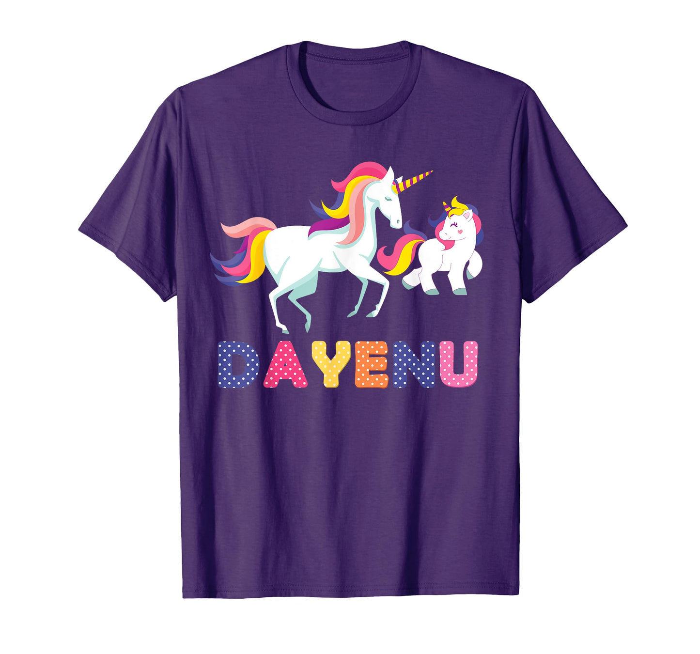 Unicorn Dayenu Passover Matzah Four Cups for Kids Boys Girls T-Shirt