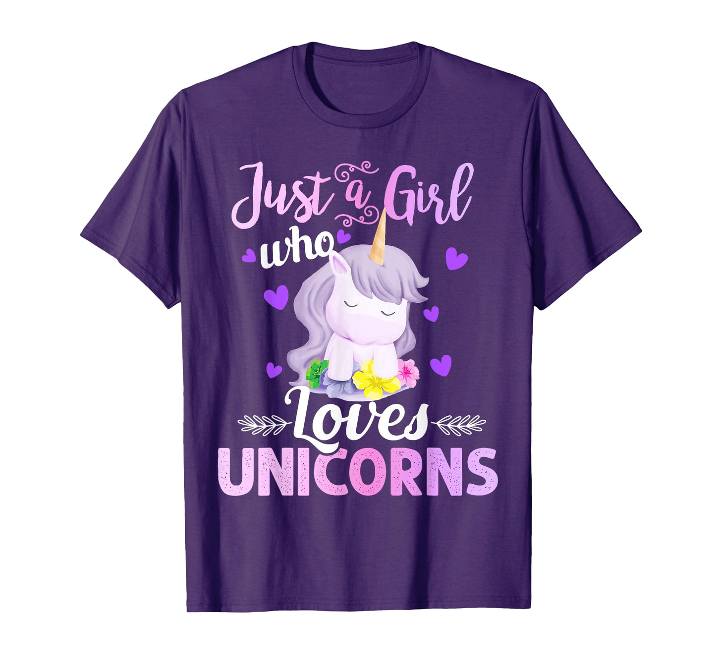 Cute Unicorn Lover Gifts - Just a Girl Who Loves Unicorns T-Shirt