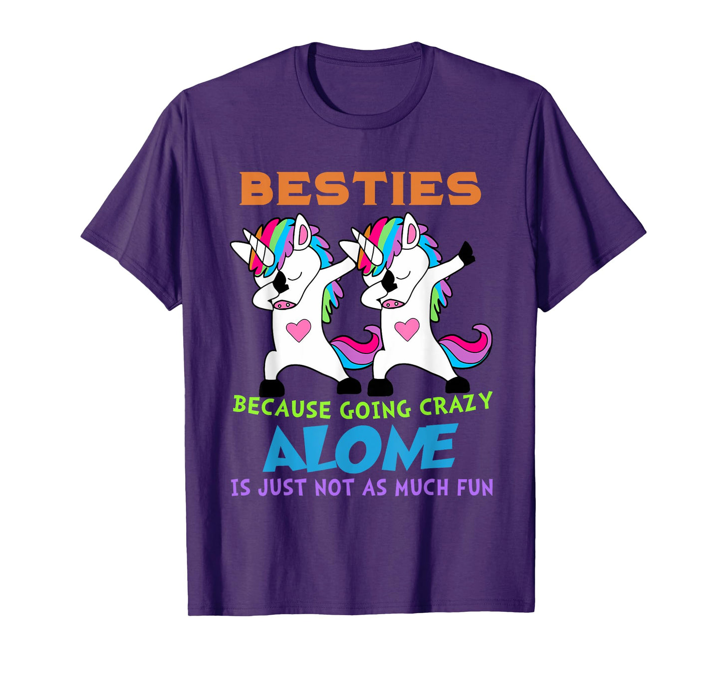 cute unicorn besties best friends for ever T-Shirt