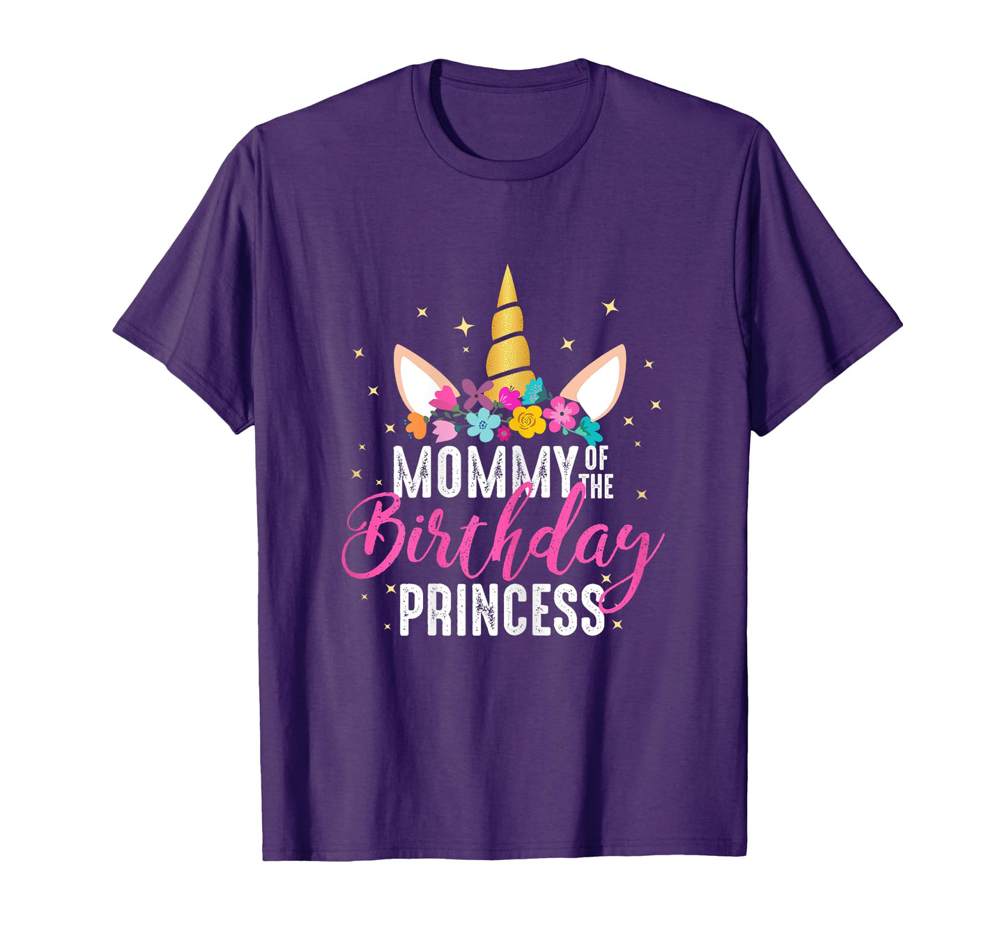 Mommy Of The Birthday Princess Mother Girl Unicorn Birthday T-Shirt
