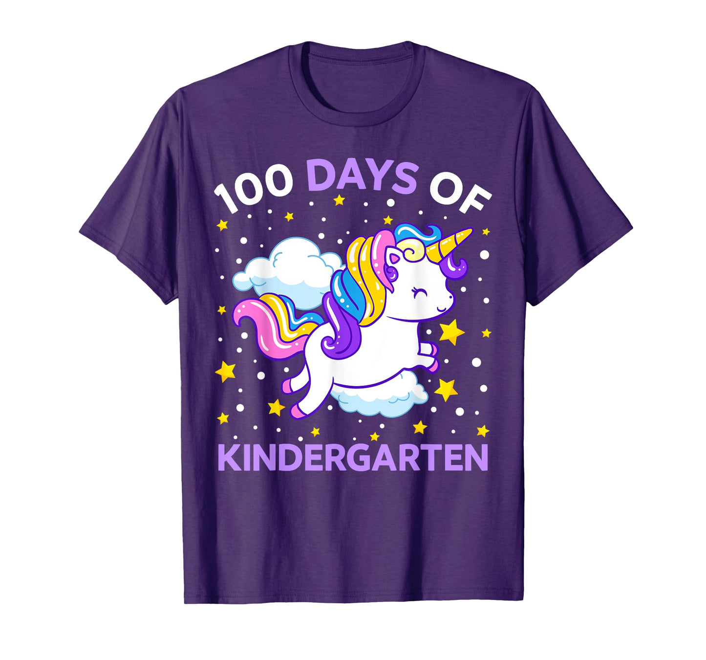 100 Days of Kindergarten Unicorn Girls 100 Days of School T-Shirt