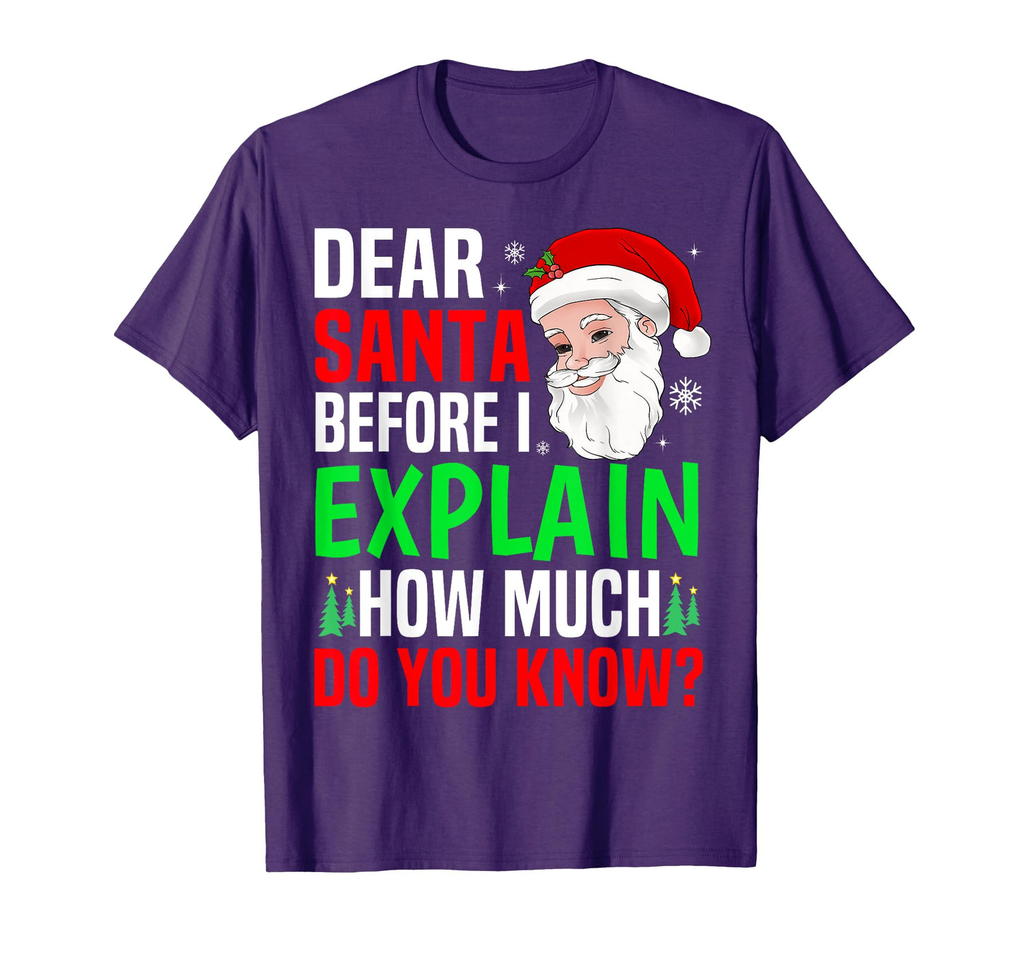 Dear Santa Before I Explain Funny Christmas Men Women Kids T-Shirt