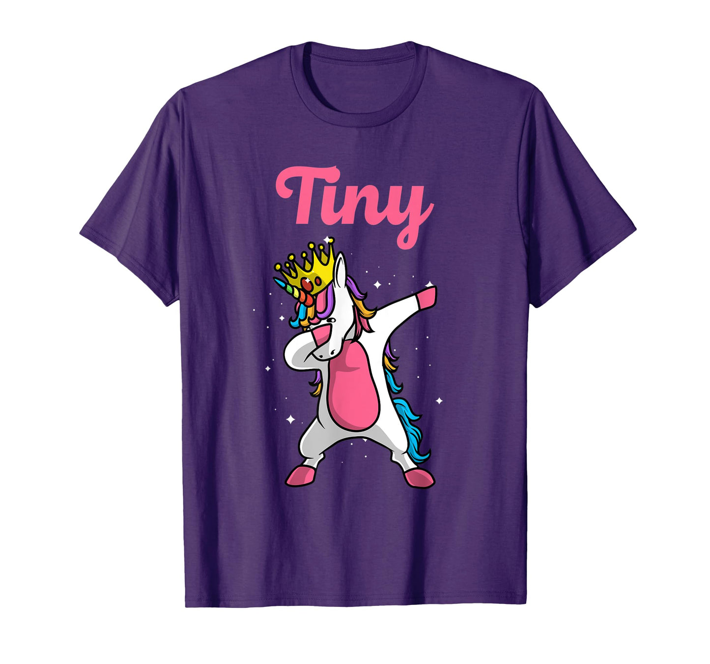 TINY Name Personalized Birthday Dabbing Unicorn Queen T-Shirt