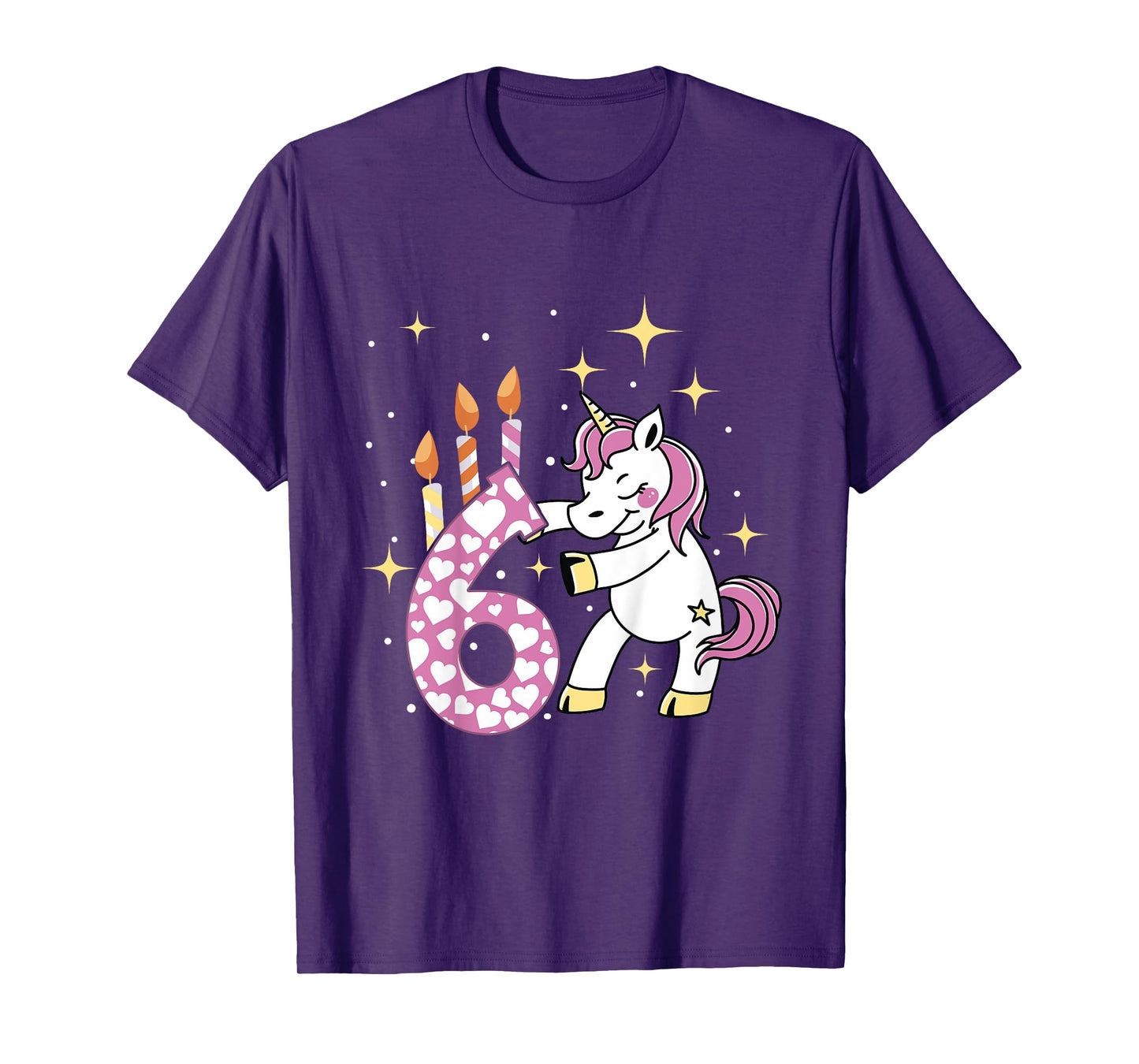 6th Birthday Unicorn For A 6 Years Old Girl Birthday T-Shirt