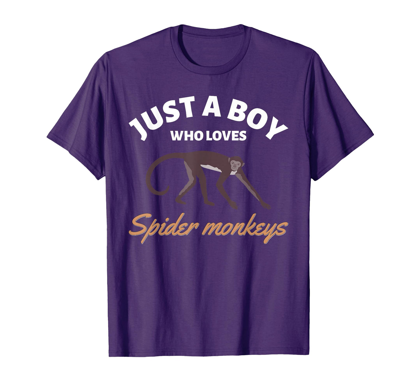 Just A Boy Who Loves Spider Monkeys Endangered Monkey T-Shirt