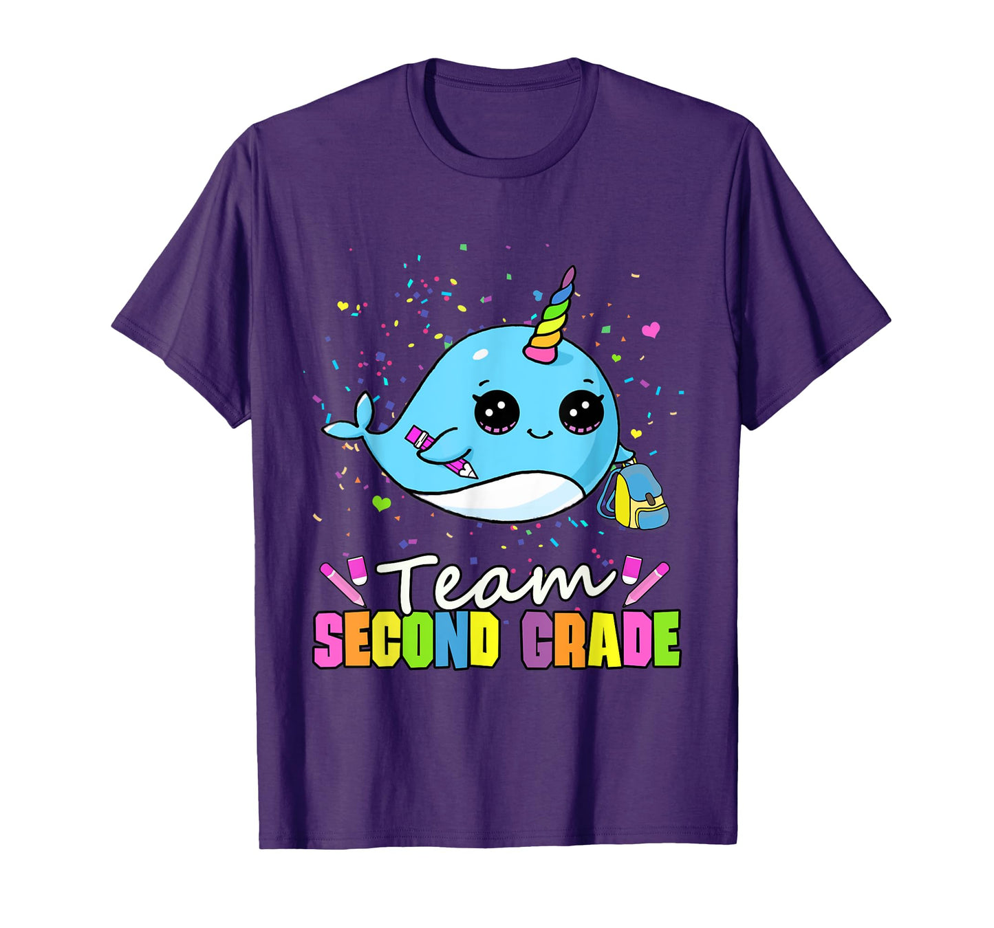 Team Second Grade Narwhal Team 2nd Grade T-Shirt