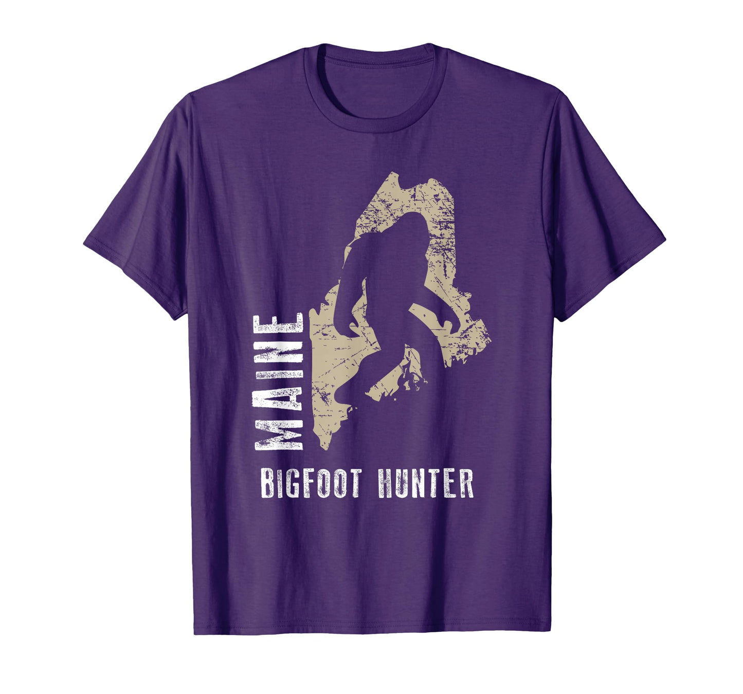 Maine Bigfoot Hunter Shirt, Funny Sasquatch Gift T-Shirt
