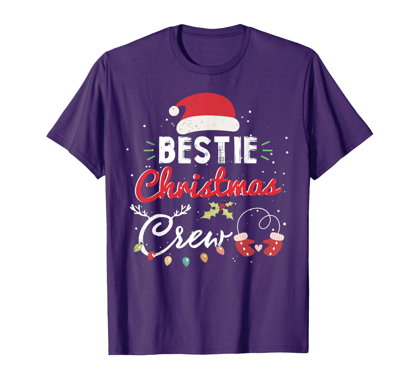 Bestie Christmas Crew Funny Best Friend Matching T-Shirt