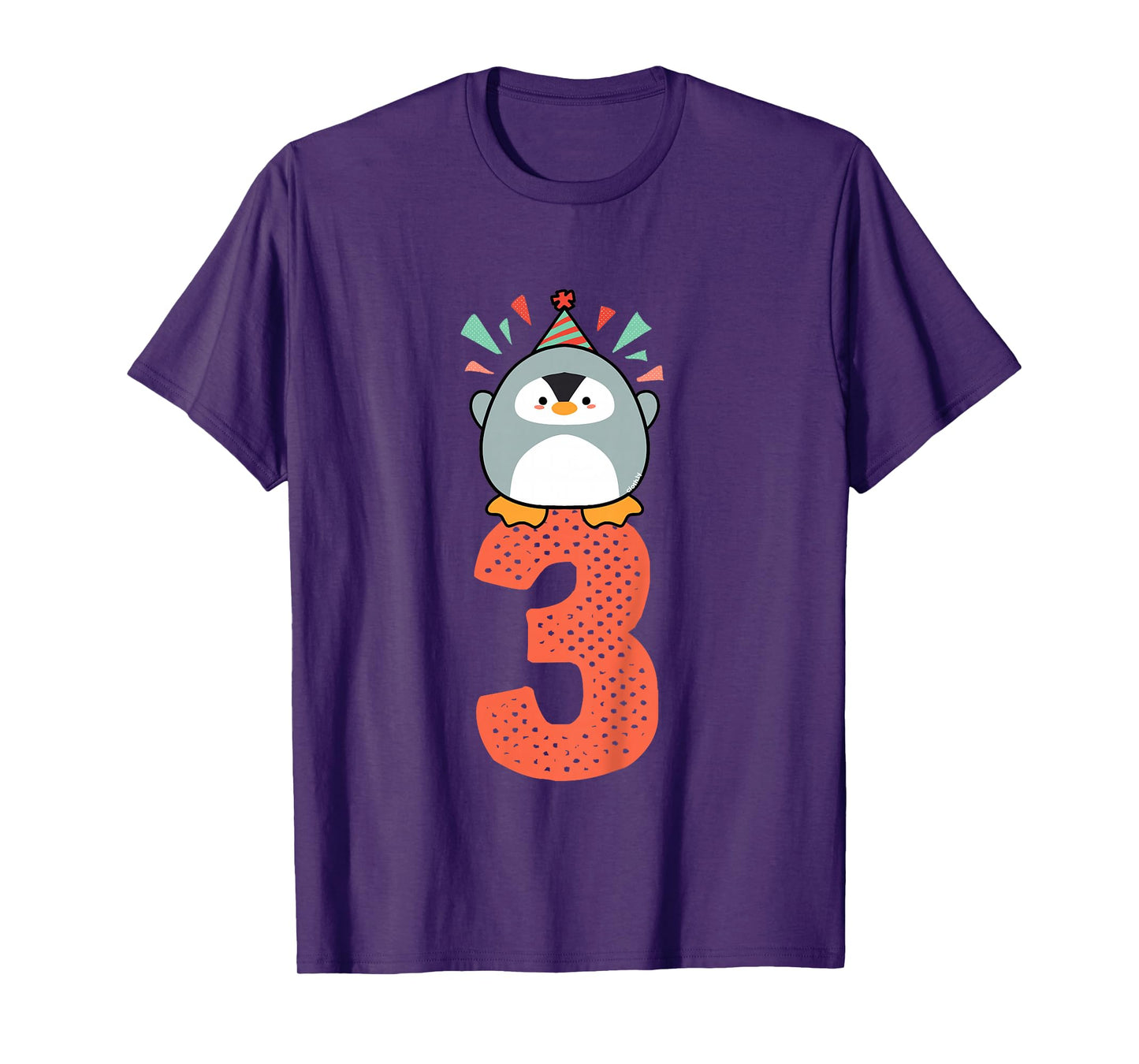 3rd Birthday Gift Idea Toddler Penguin 3 Years T-Shirt