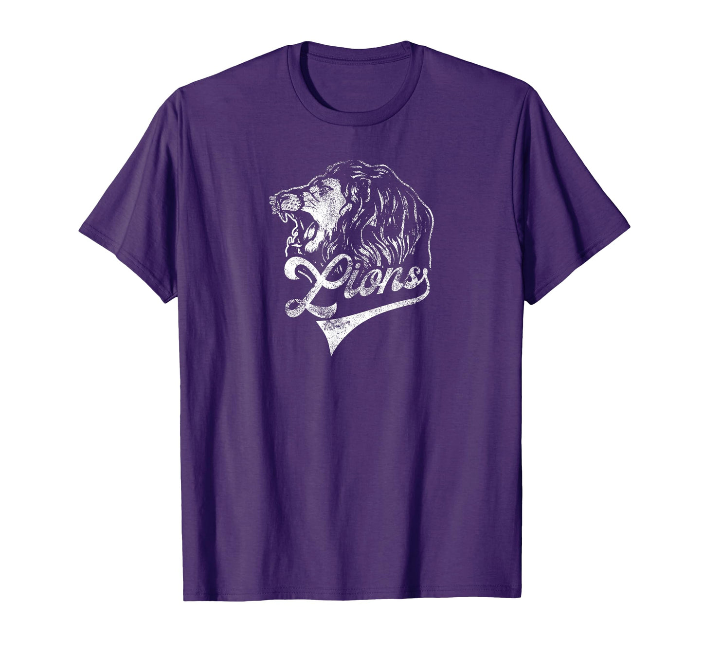 Lions School Sports Fan Team Spirit Mascot Vintage T-Shirt