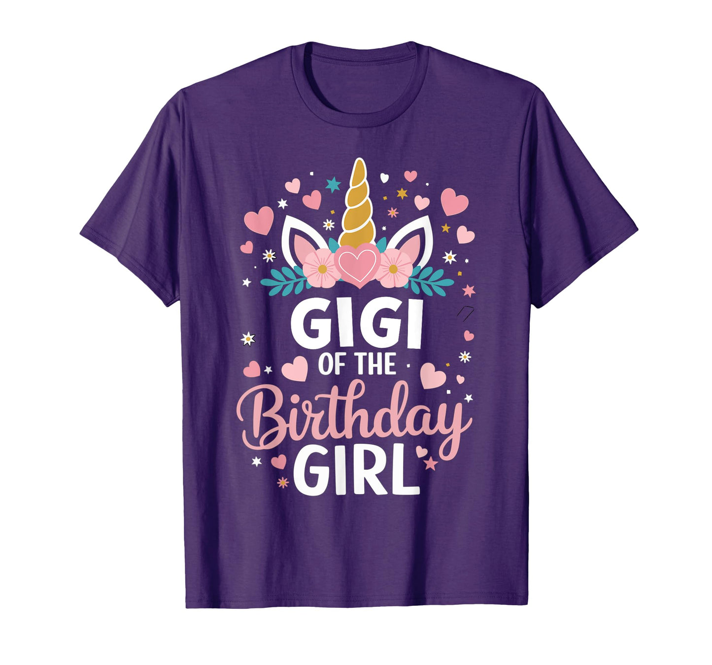 Gigi Of The Birthday Girl Unicorn Grandma 1st Bday T-Shirt