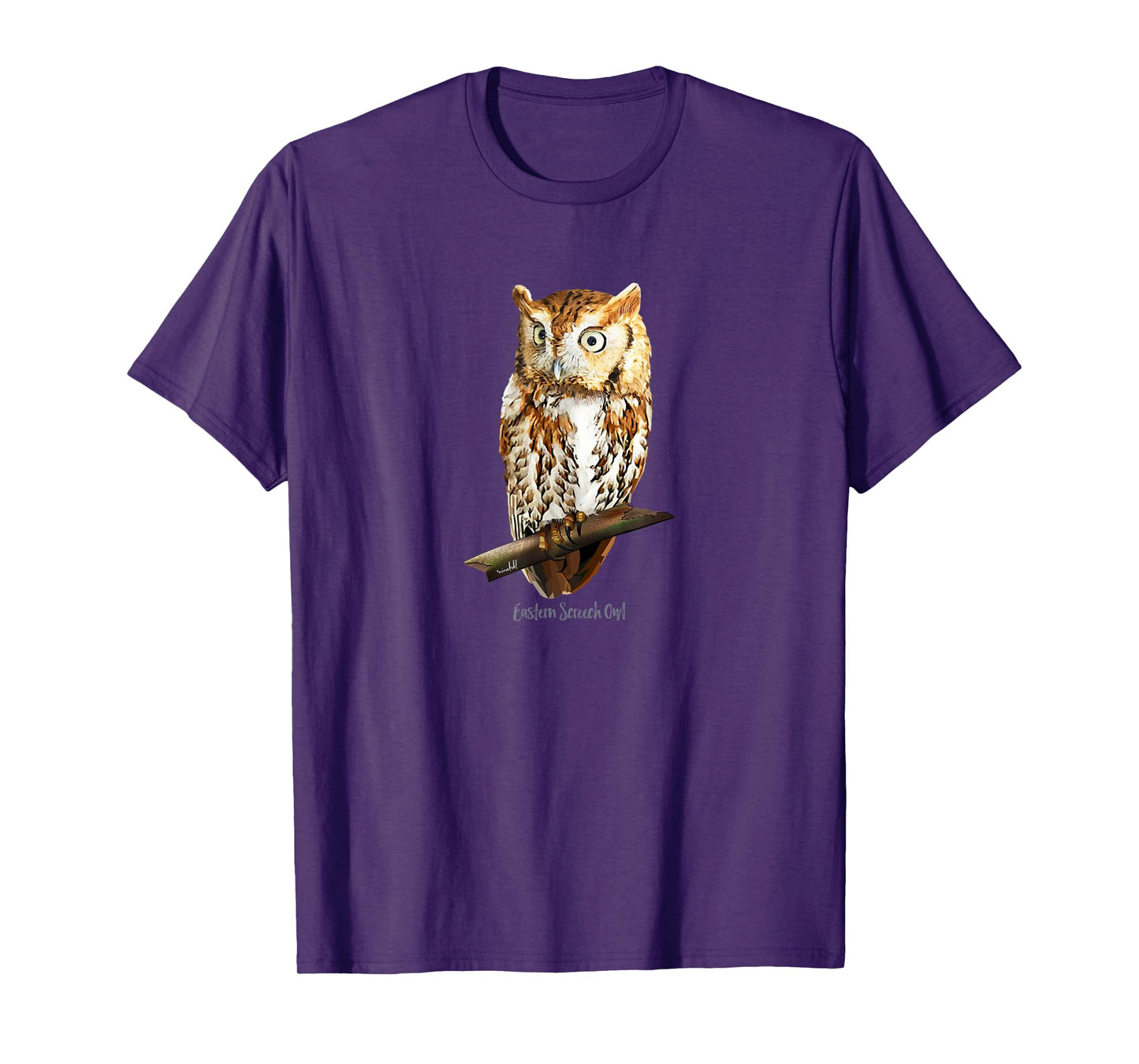 Screech Owl Graphic Birder Shirt Wildlife Bird Watching T-Shirt