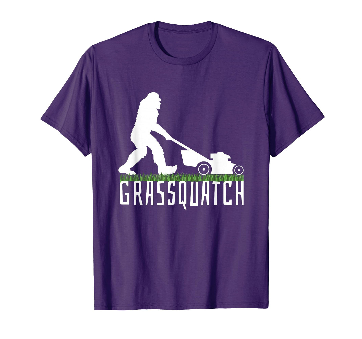 Funny Lawn Mowing Sasquatch Grassquatch Bigfoot Lawn Mower T-Shirt