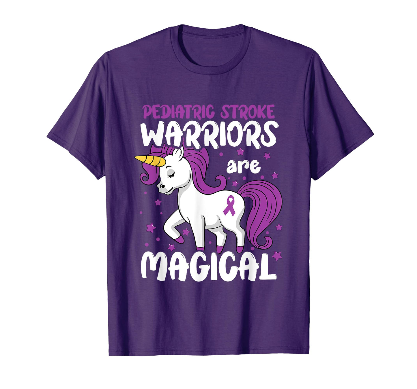 Pediatric Stroke Survivor Purple Pediatric Stroke Awareness T-Shirt