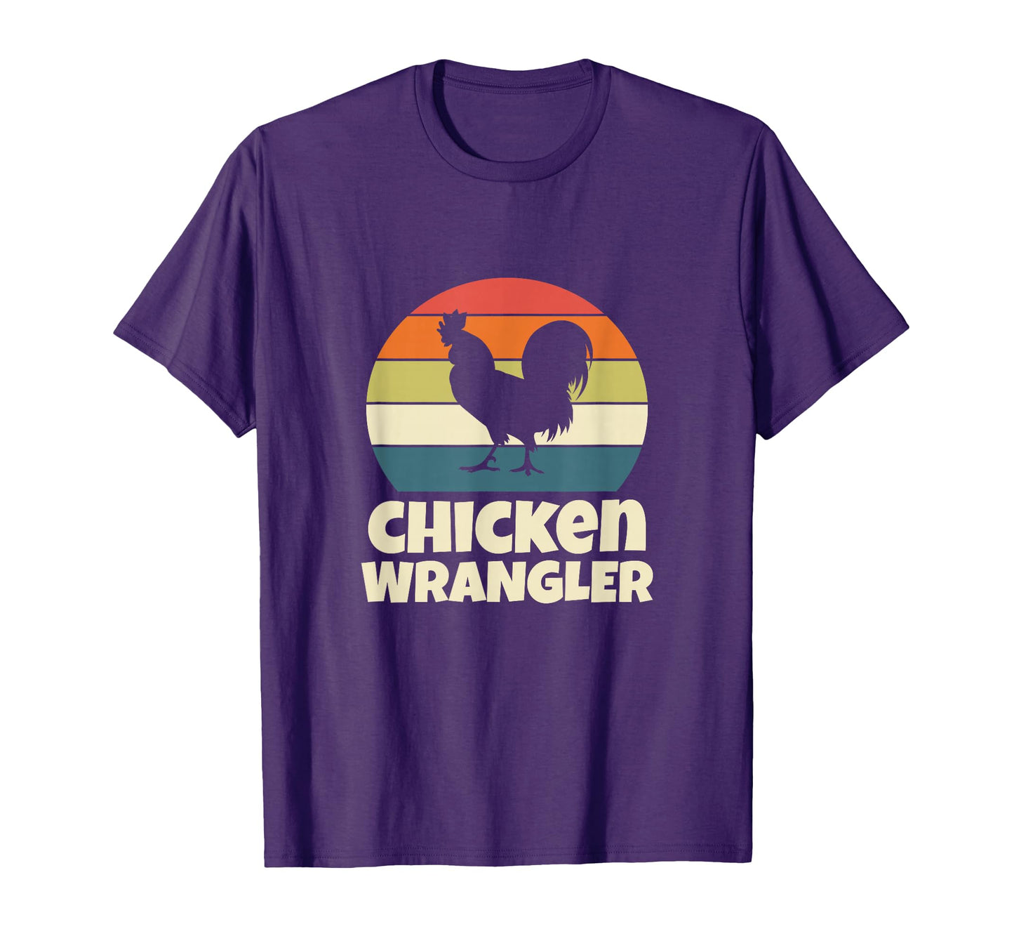 Chicken Wrangler Farmer Rooster Farming Retro Vintage T-Shirt