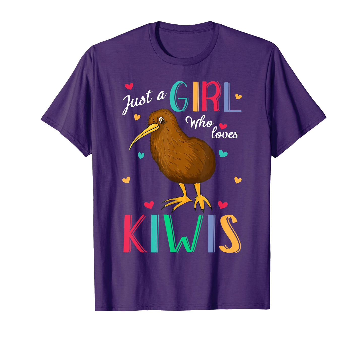 Just A Girl Who Loves Kiwis Bird Shirt Kiwi Bird Gift T-Shirt