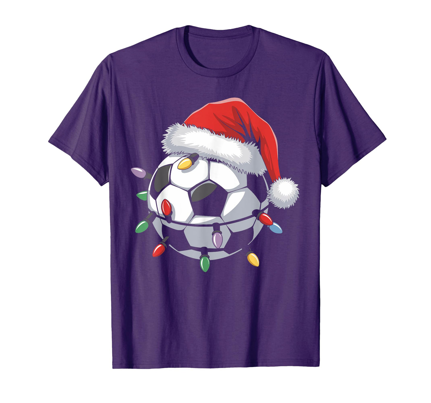 Santa Soccer Ball Sports Funny Soccer Player Christmas T-Shirt
