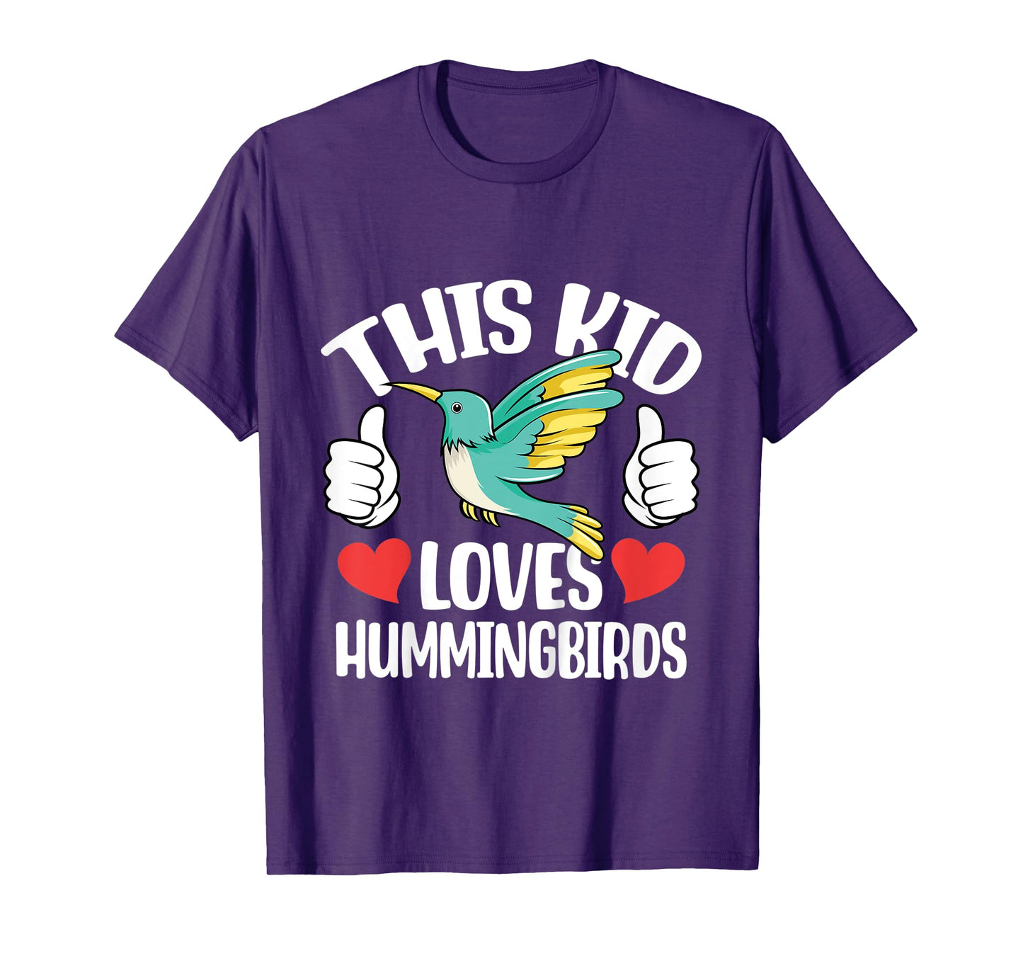 Kids This Kid Loves Hummingbird Lover Toddlers Boys Girls Graphic T-Shirt