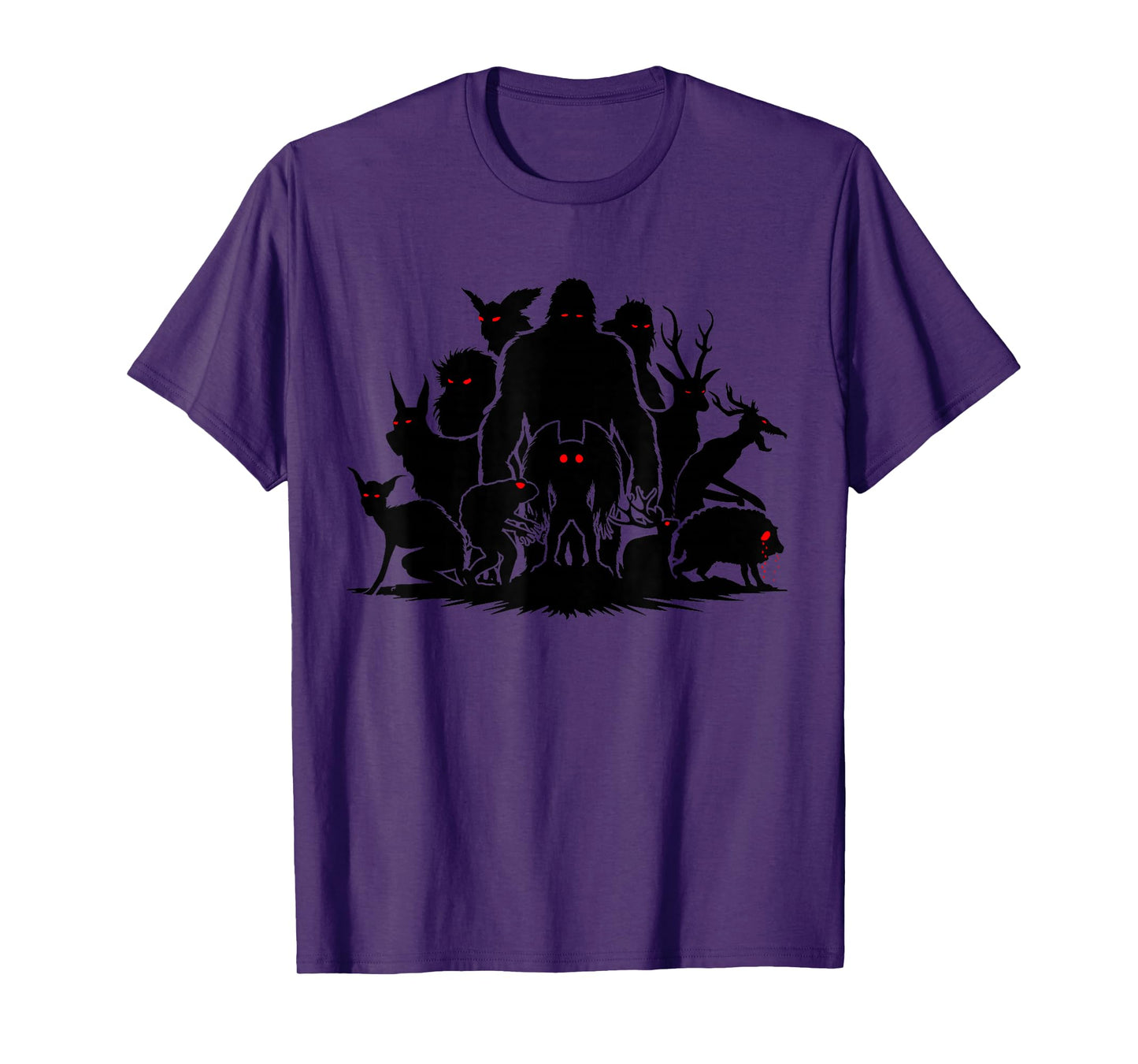Funny Cryptid Monsters Bigfoot Mothman Wendigo Cryptozoology T-Shirt