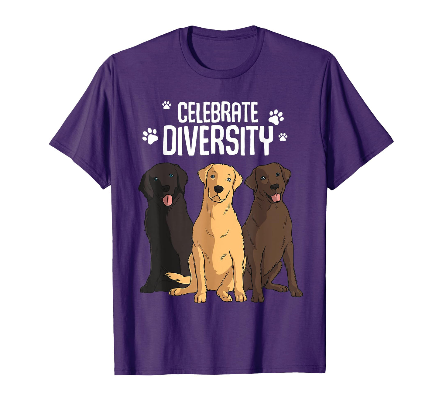Funny Labrador Retriever Gift Men Women Celebrate Diversity T-Shirt