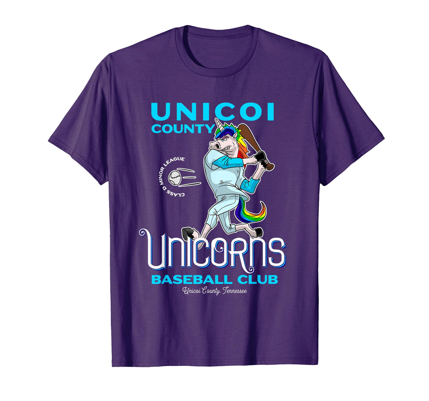 Unicoi County Unicorns Minor League Baseball Team T-Shirt
