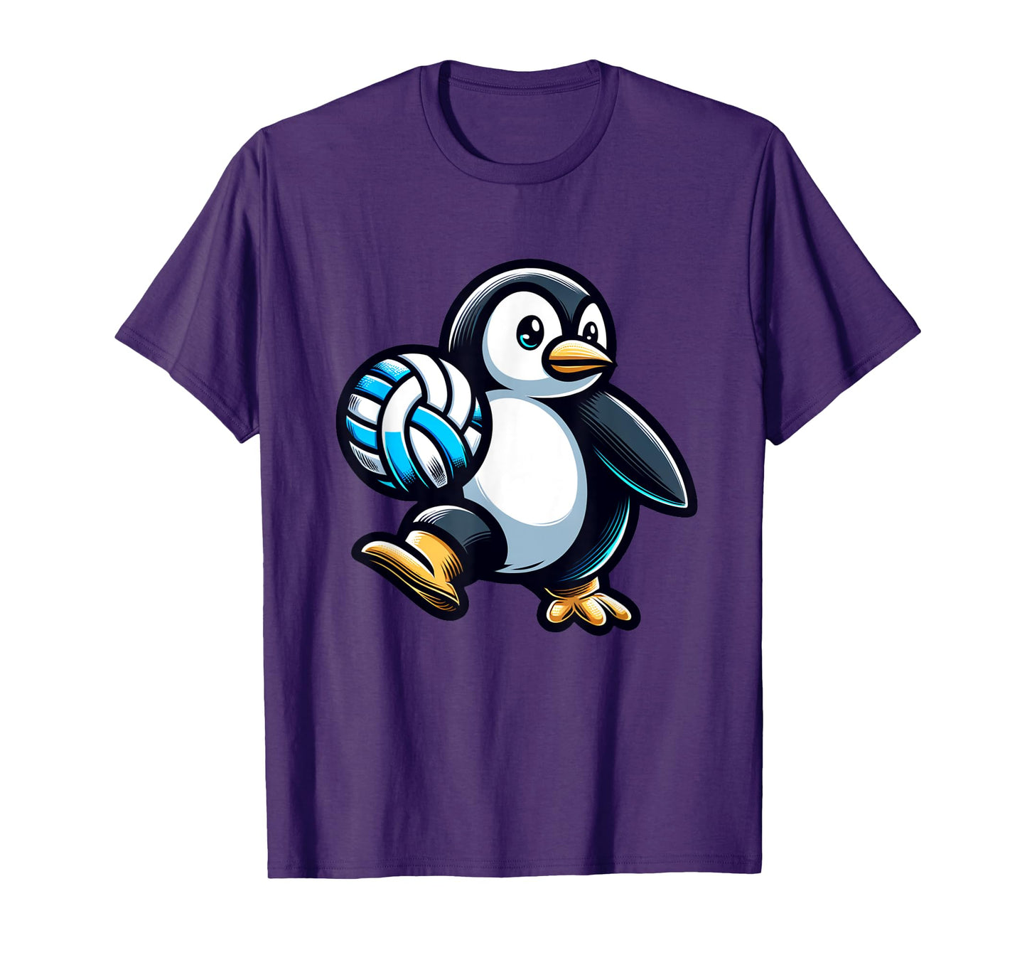 Adorable Penguin Volleyball Design Fun T-Shirt