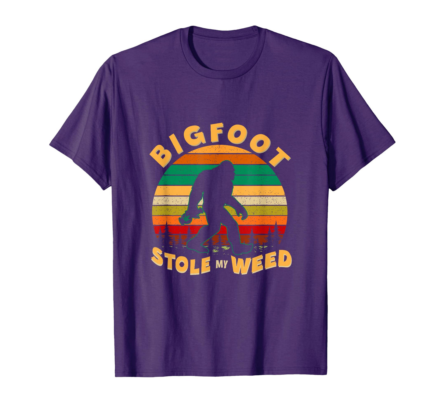 Vintage Bigfoot Stole My Weed Funny 420 Marijuana Men T-Shirt