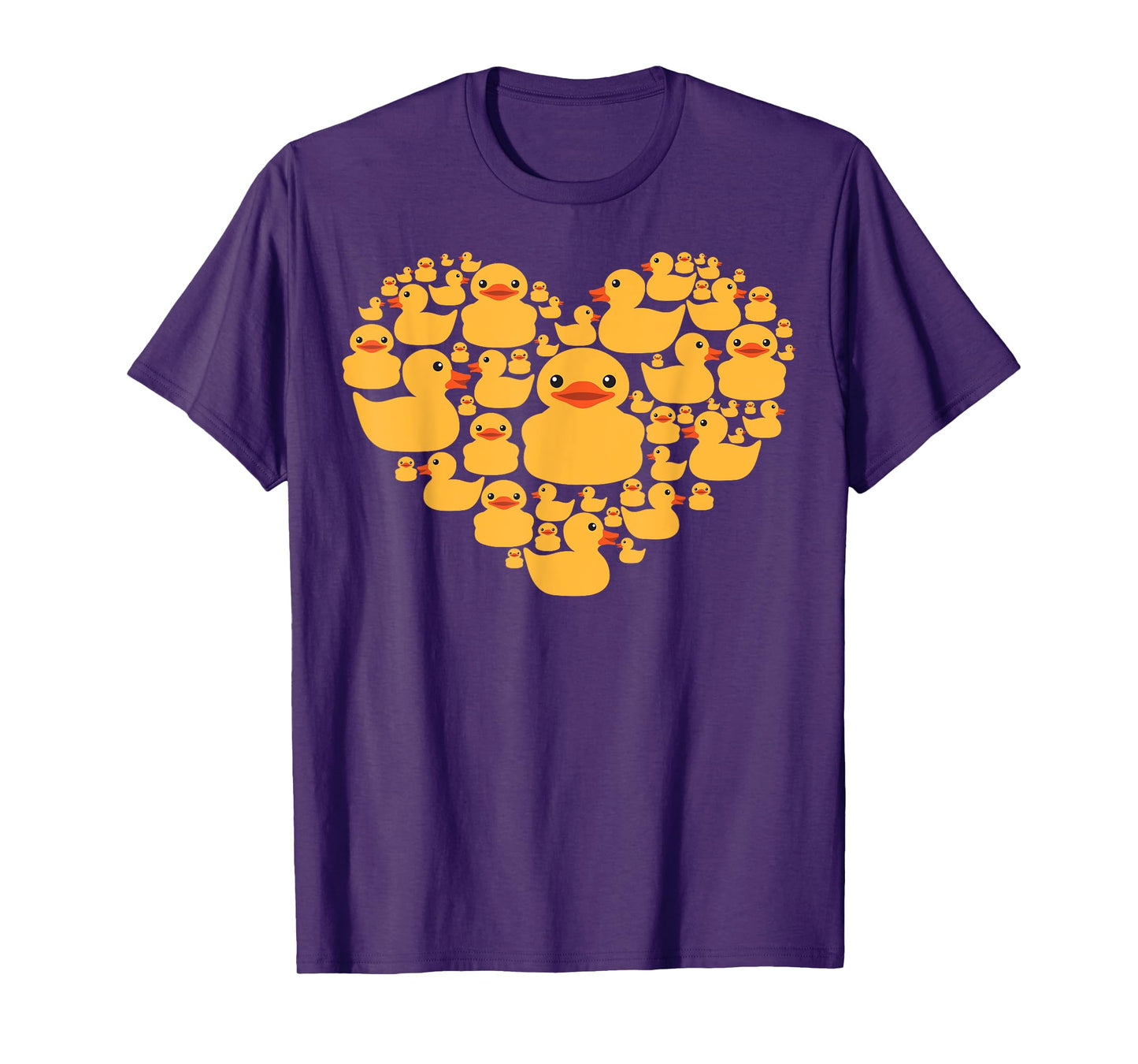 Funny Rubber Duck Gift For Men Women Cool Rubber Ducks Heart T-Shirt