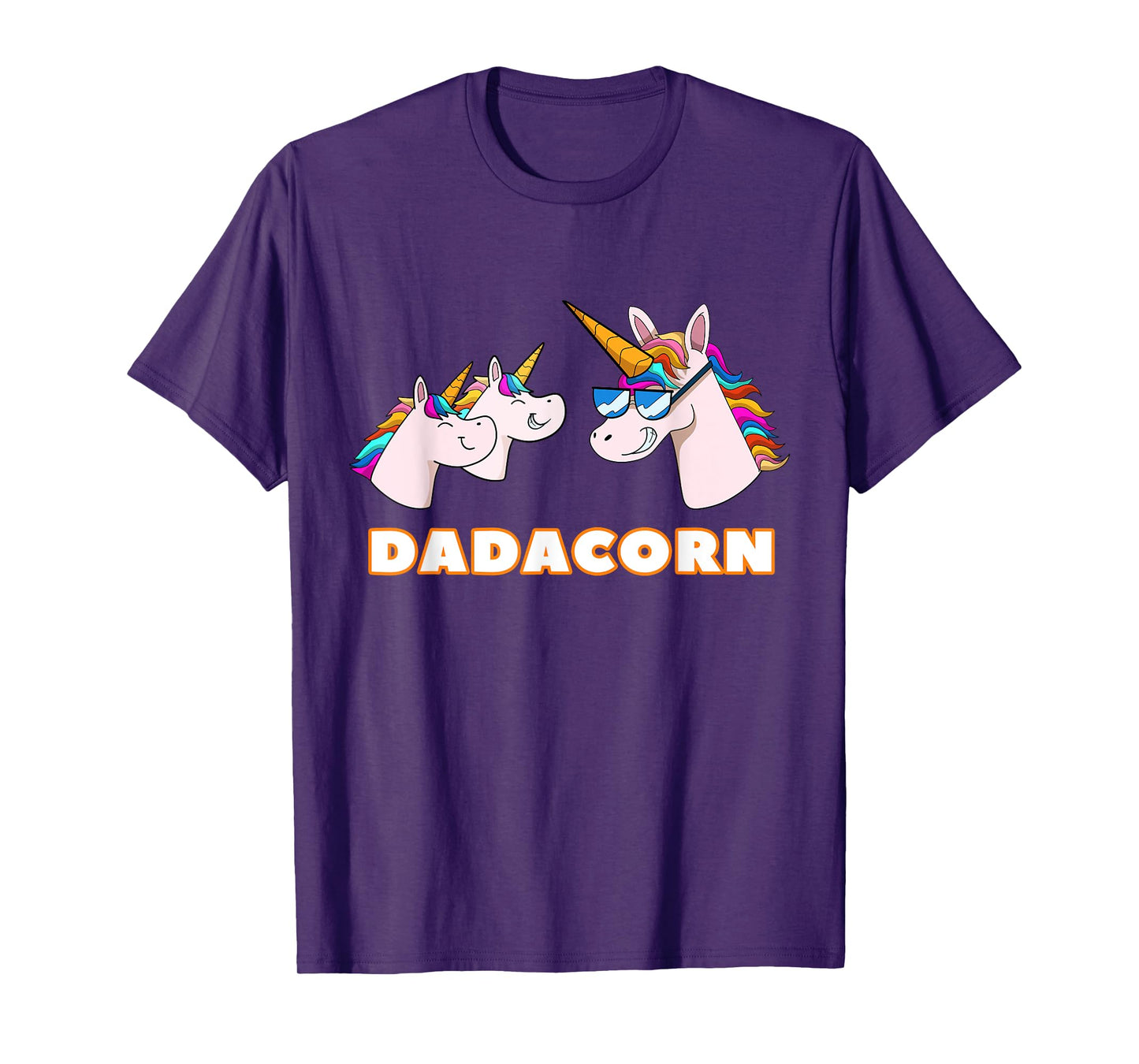 Dadacorn Daddy Unicorn 2 Children Father's Day Dad T-Shirt