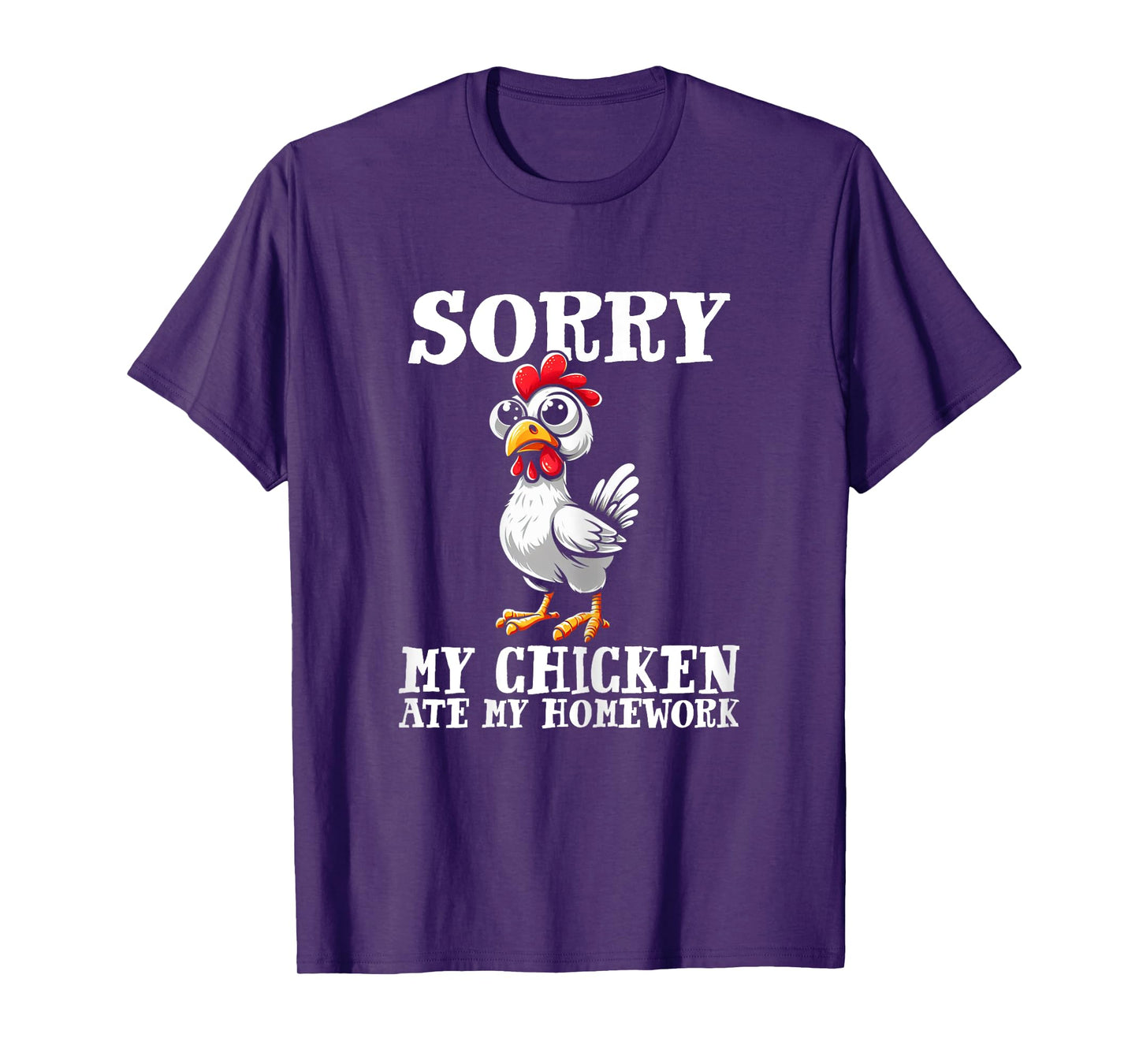 Funny Chicken Lovers Boys Gifts My Chicken Ate My Homework T-Shirt