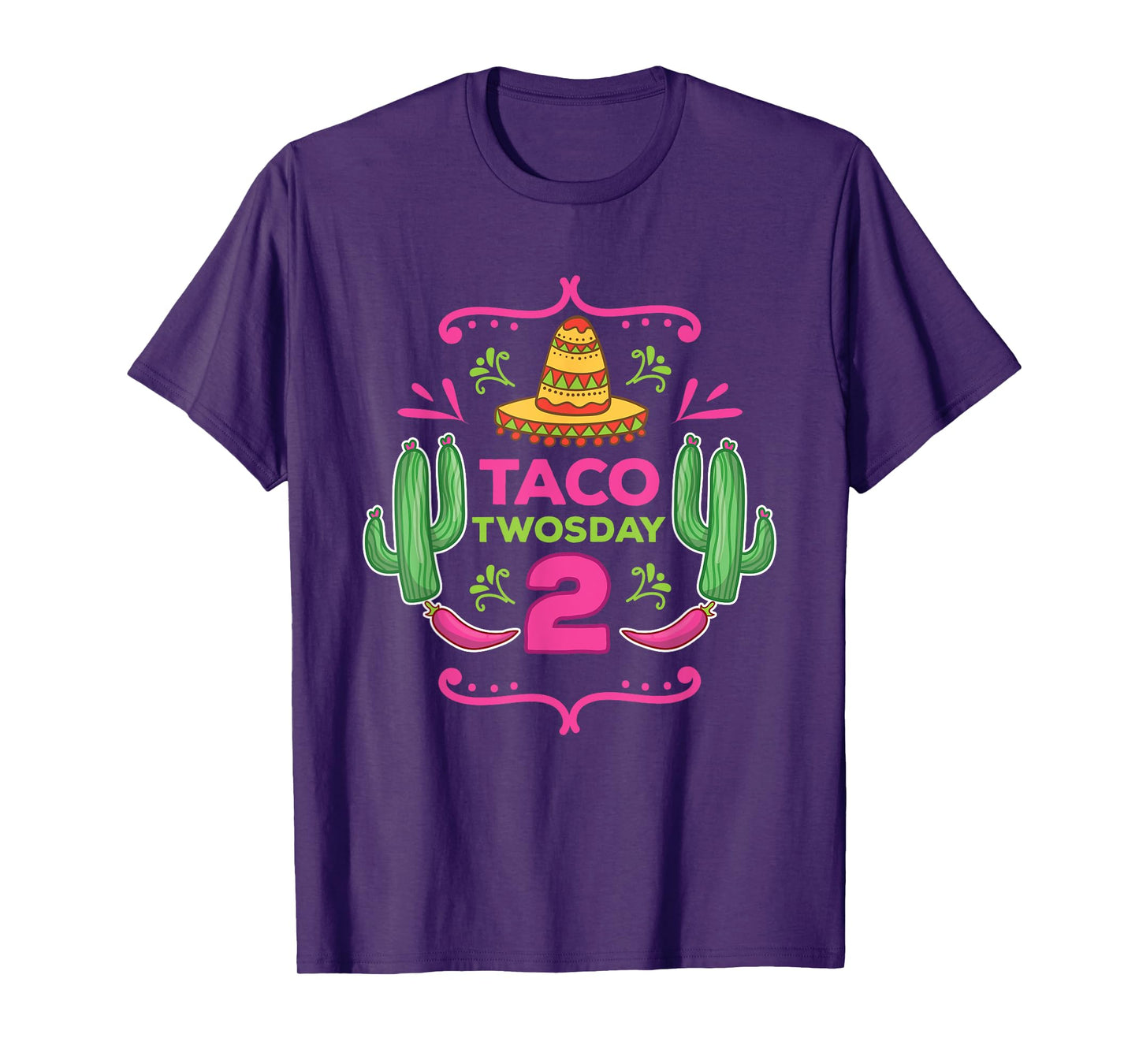 Taco Twosday 2nd Birthday Gift for Kids Boy Girl T-Shirt