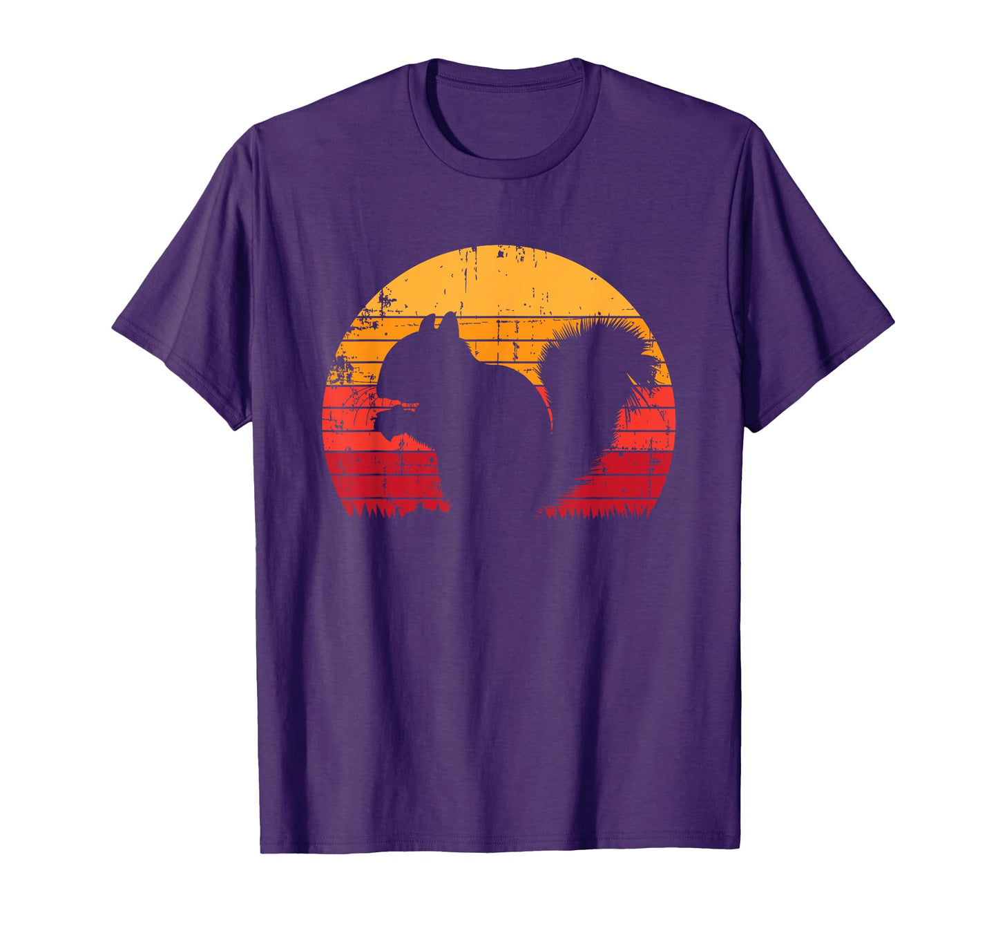Funny Black Squirrel Sunset Vintage Safari For Men Women Kid T-Shirt