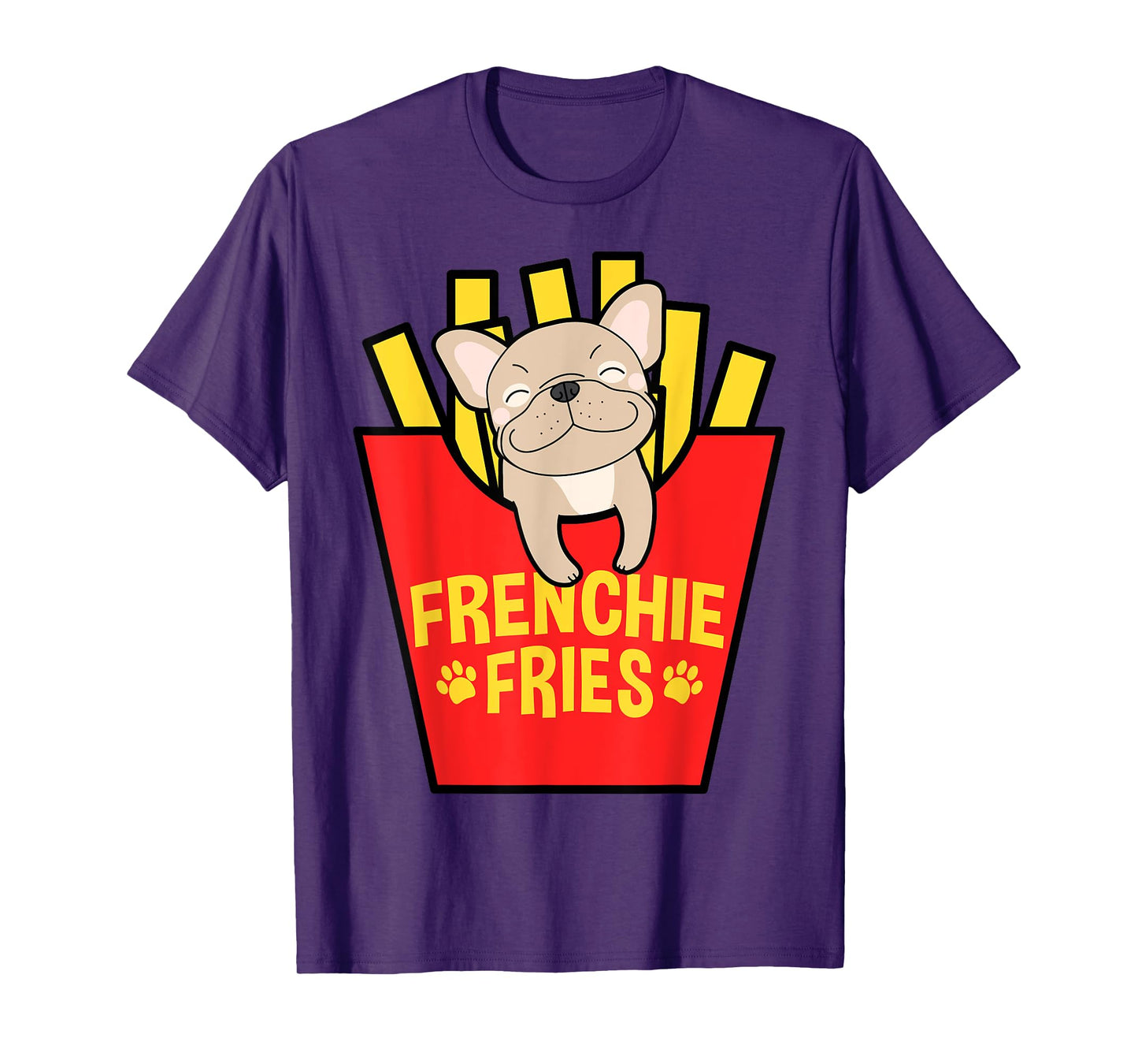 French Bulldog Frenchie Fries Mom Dad T-Shirt