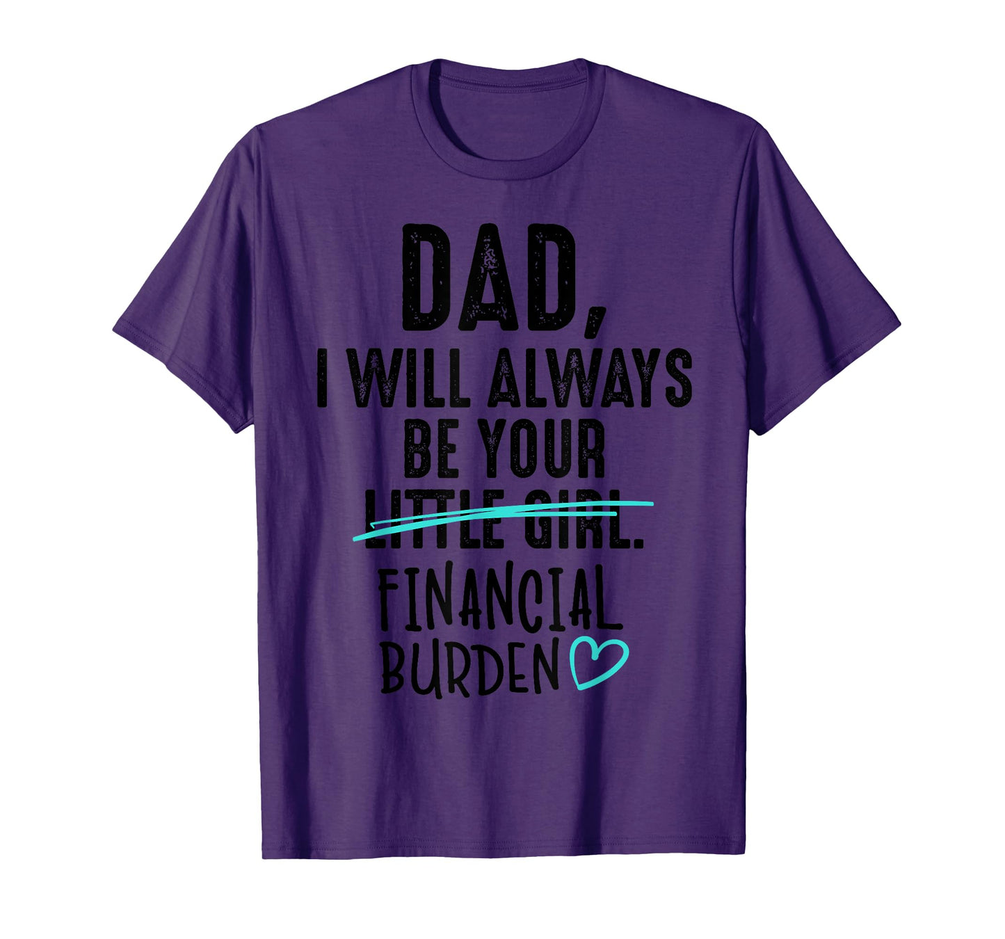 Dad I Will Always Be Your Little Girl Financial Burden Gift T-Shirt