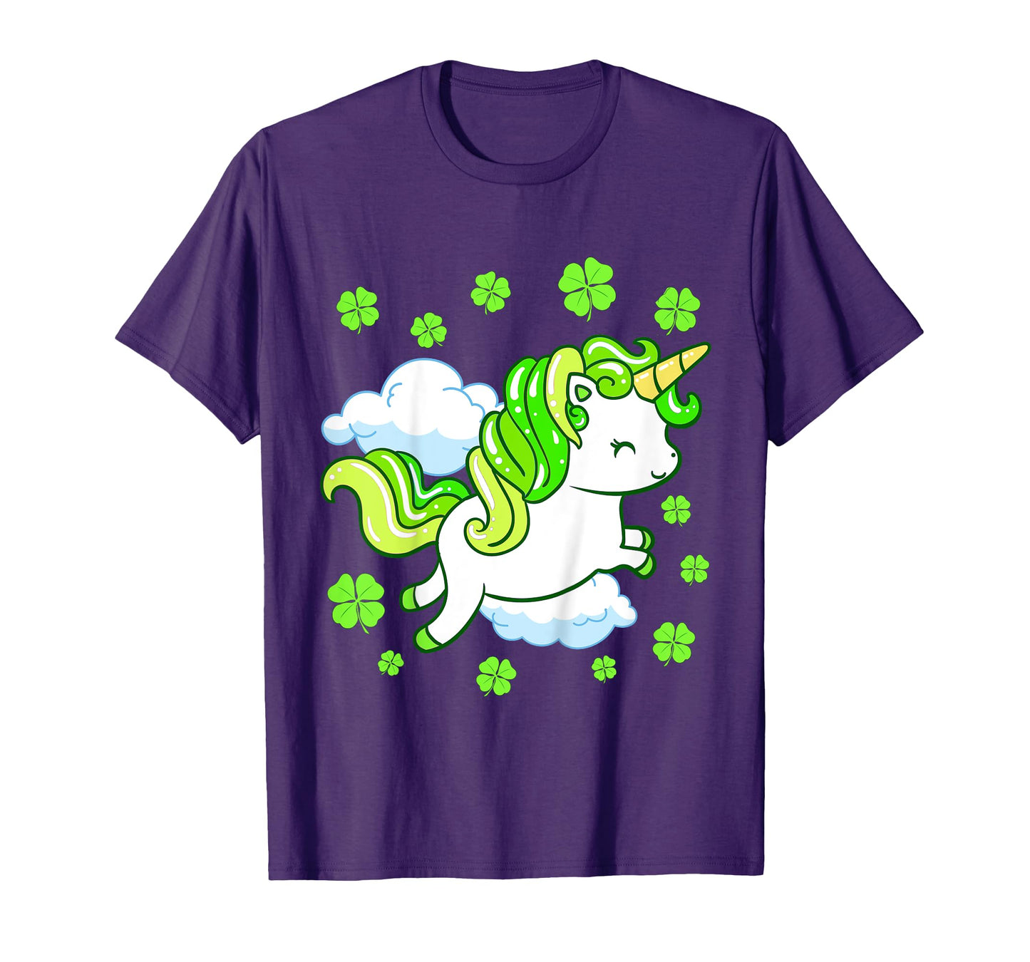 Kids St Patricks Day Unicorn Girls Toddler Shamrock T-Shirt