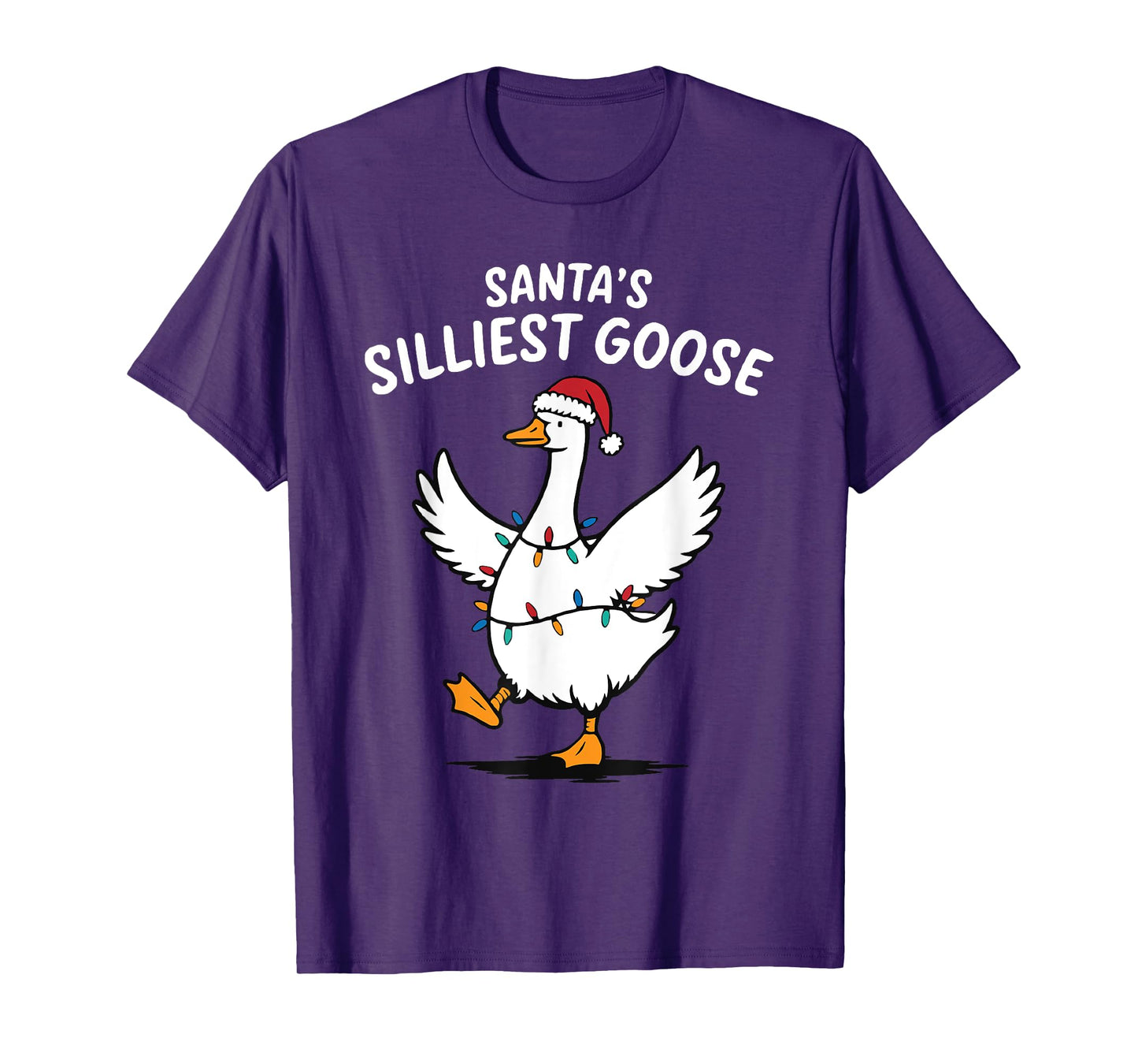 Retro Santa's Silliest Goose Christmas Silly Goose Xmas T-Shirt
