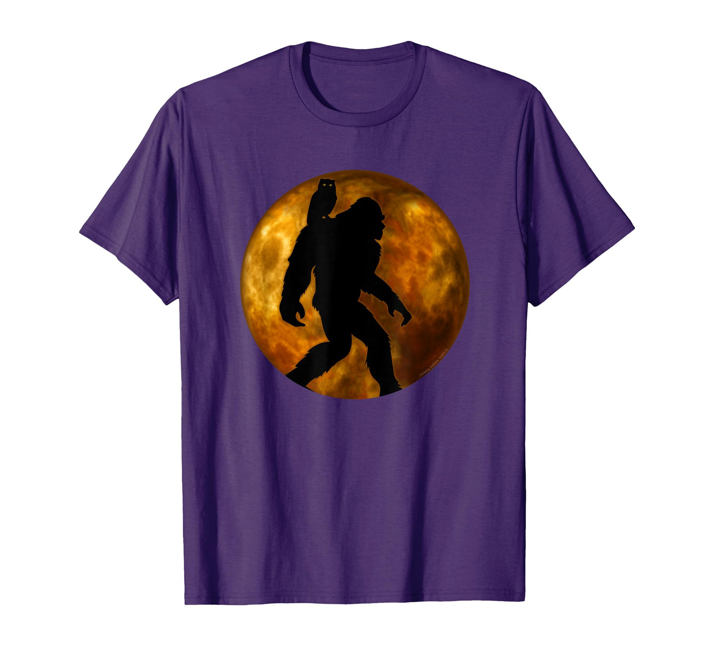 Cool Bigfoot Lovers Design with Full Moon - Bigfoot T-Shirt