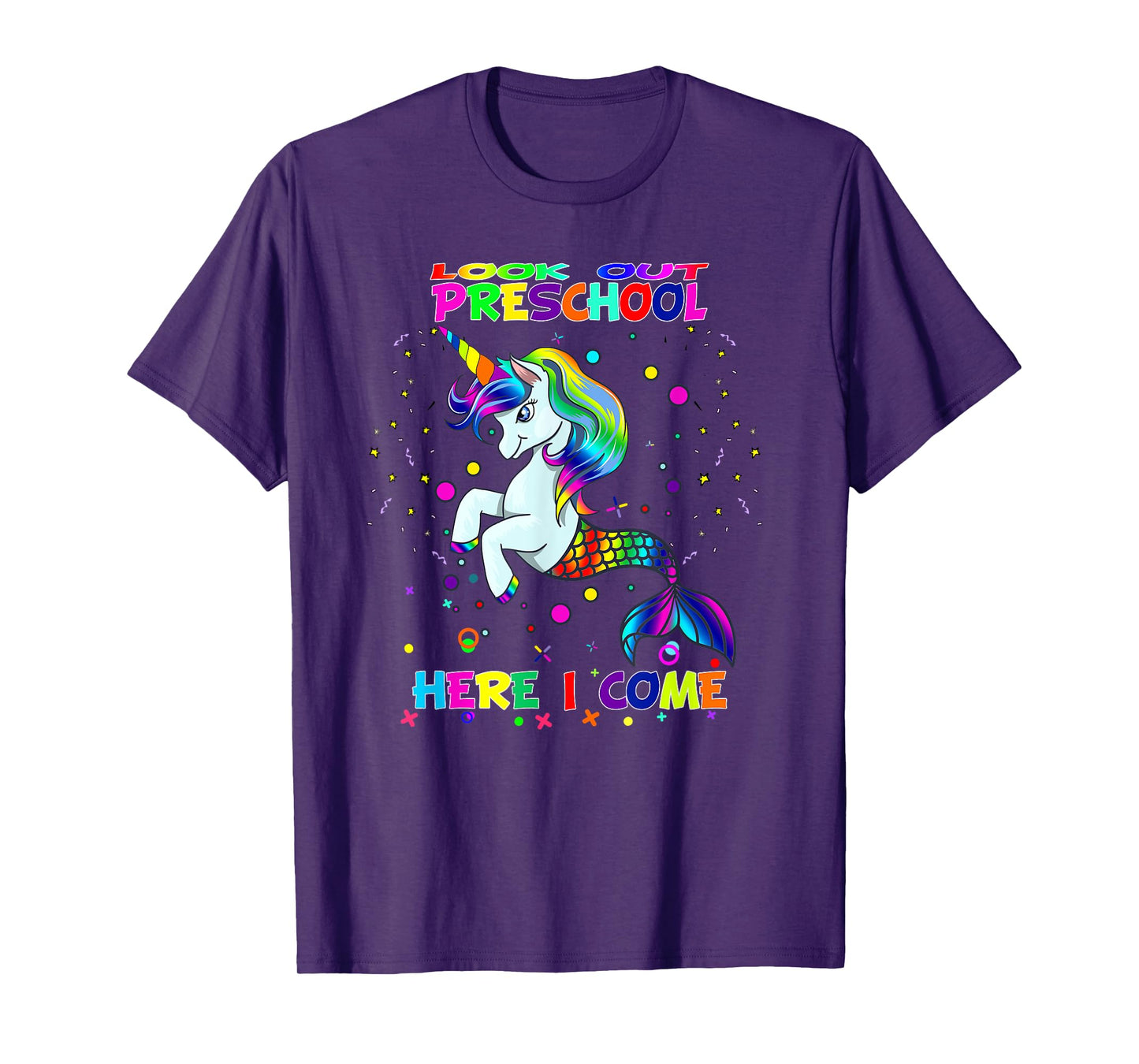Look Out Preschool Here I Come Kids Mermicorn Unicorn T-Shirt