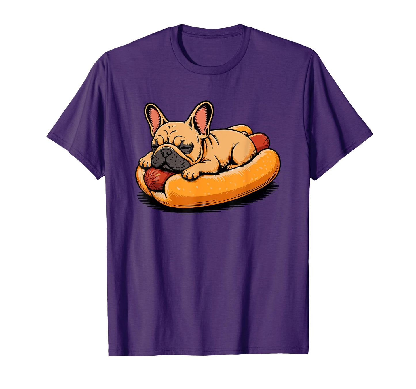 French Bulldog Hotdog Bun Frenchie Bulldogs T-Shirt