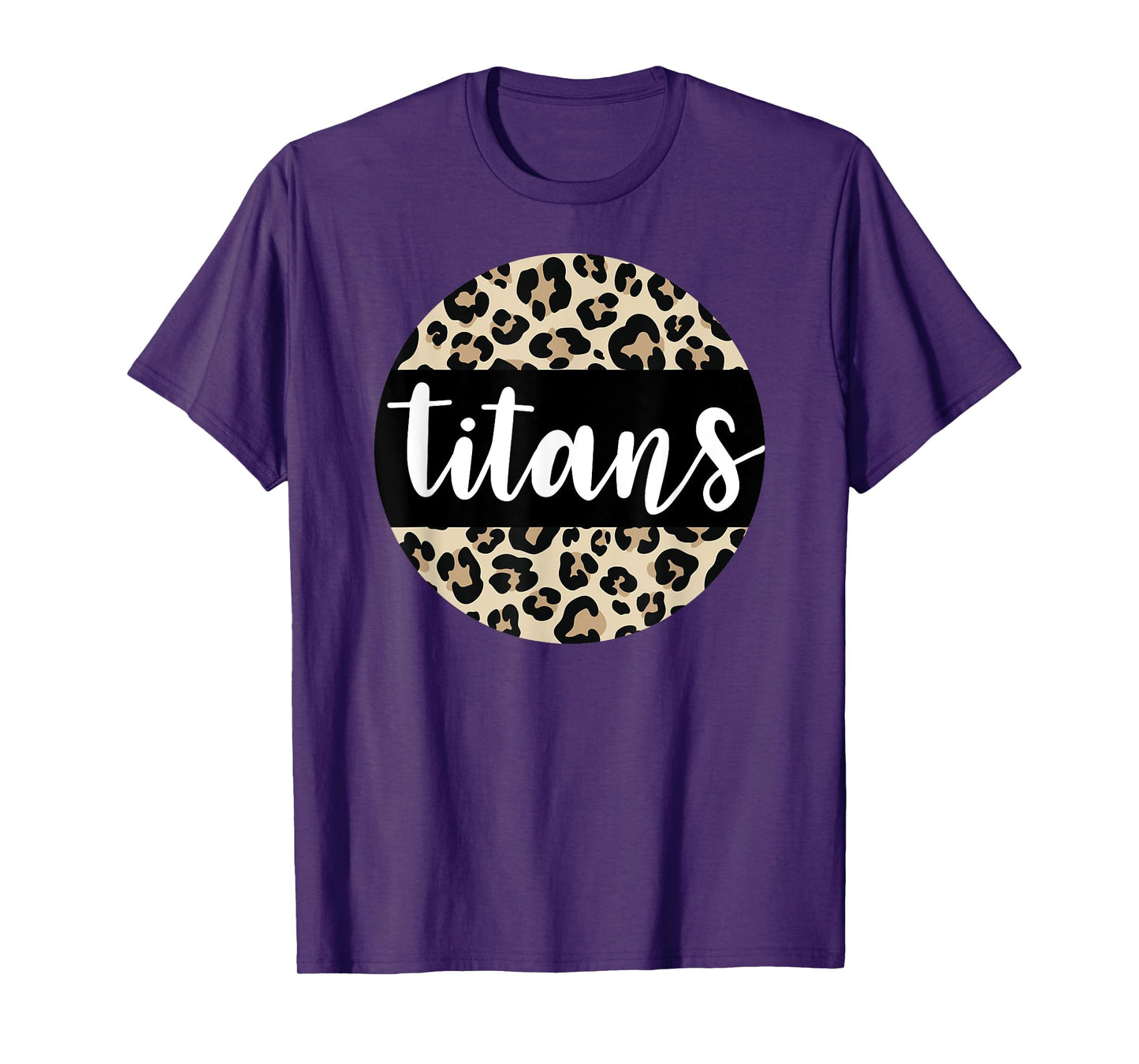 Leopard Print Titans Team Mascot School Spirit Game Night T-Shirt