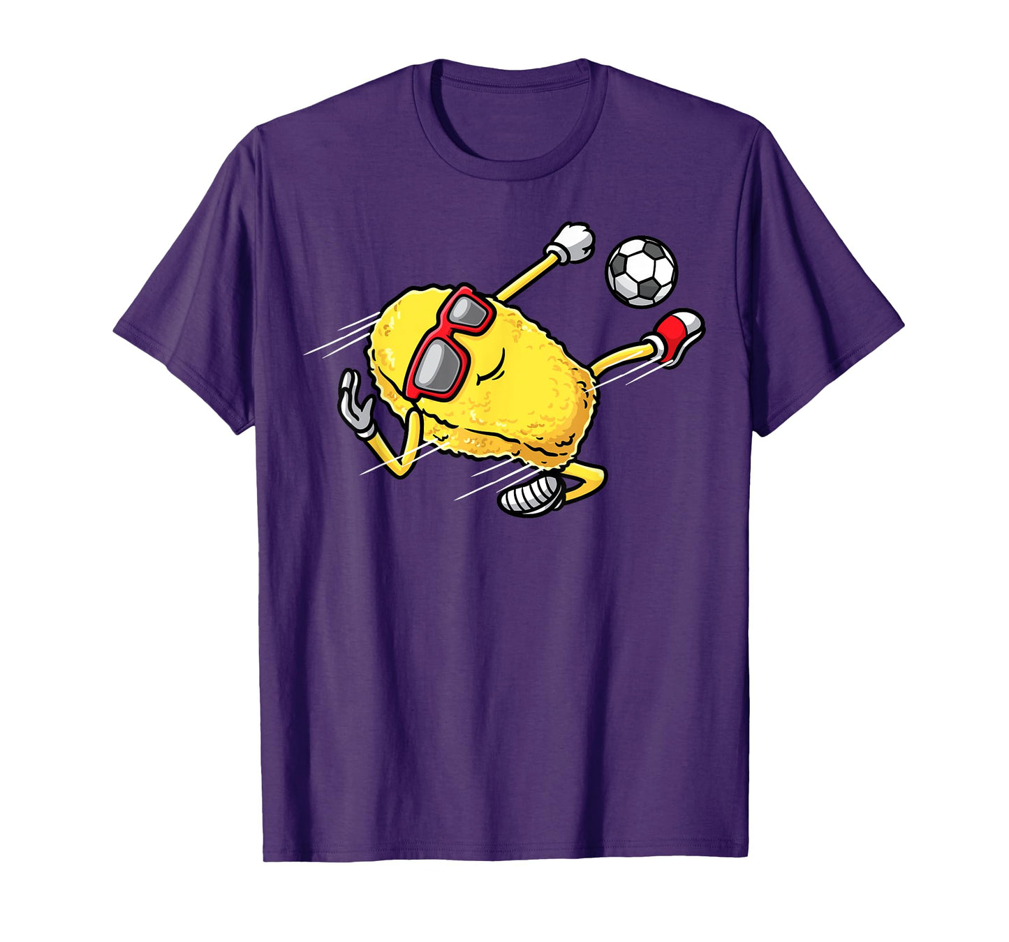 Soccer Player Chicken Nugget Playing Soccer Girls Boys T-Shirt