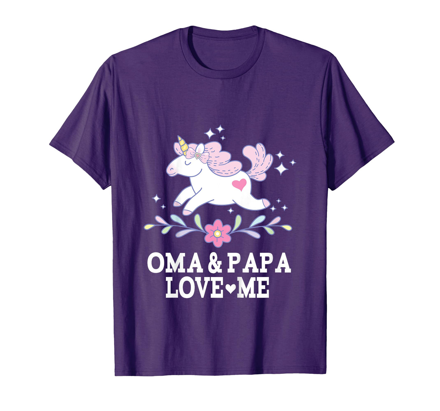 Oma and Papa Love Me Granddaughter Unicorn T-Shirt