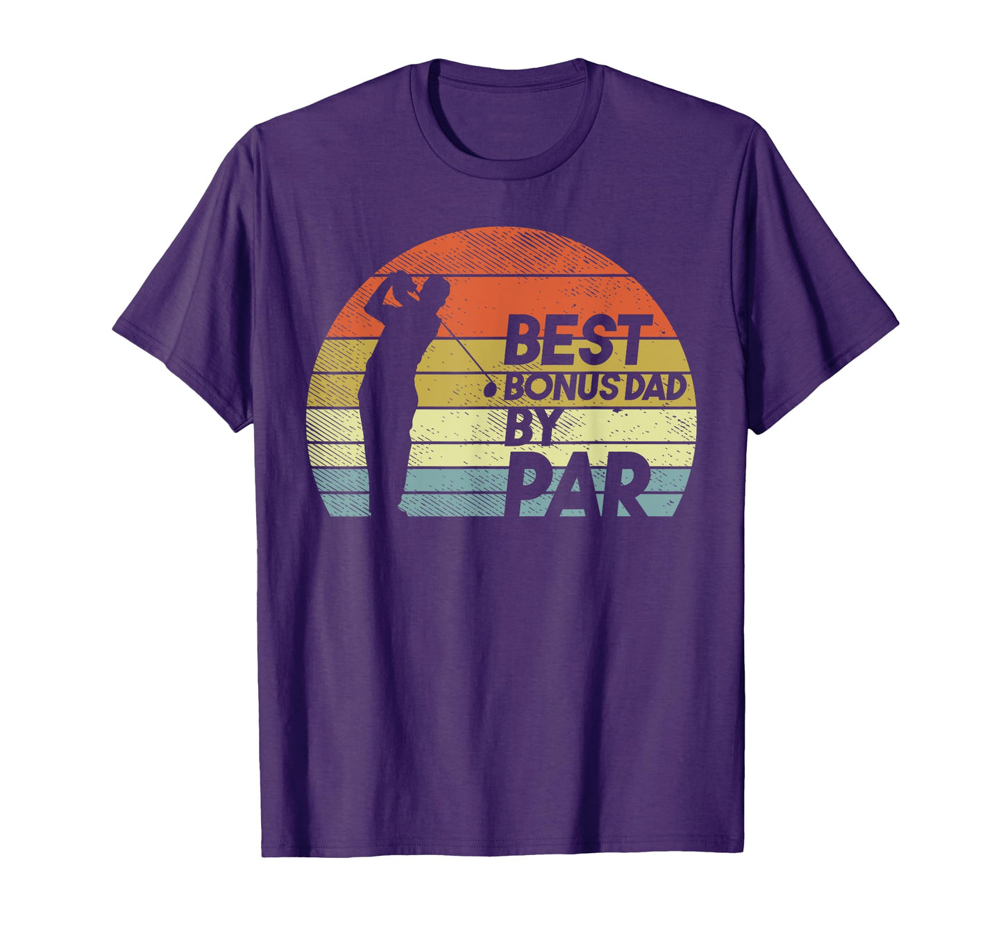 Best Bonus Dad Par Retro Golfing Golfer Step Dad Father Gift T-Shirt