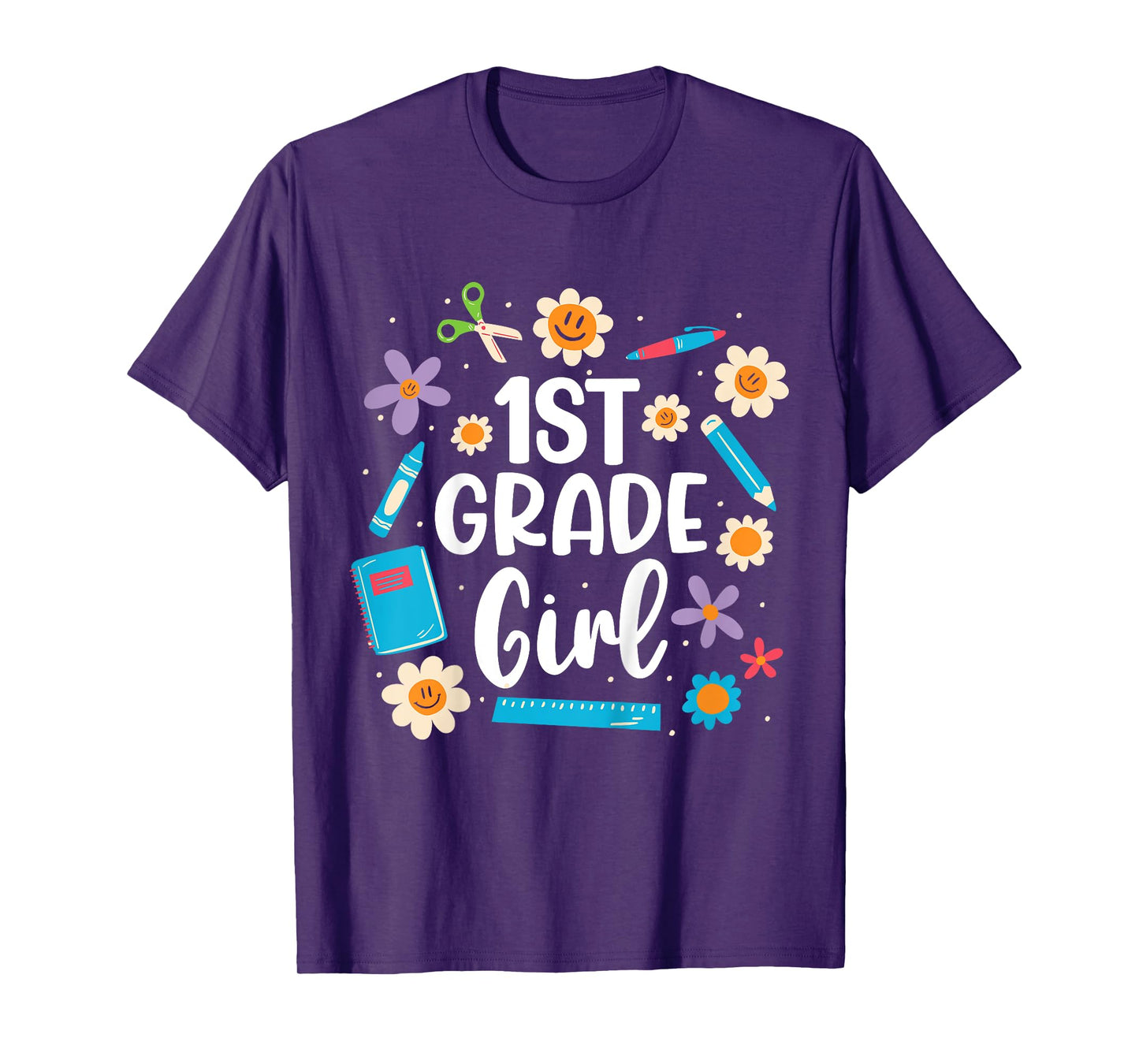 Girls 1st Grade Girl Back To School T-Shirt
