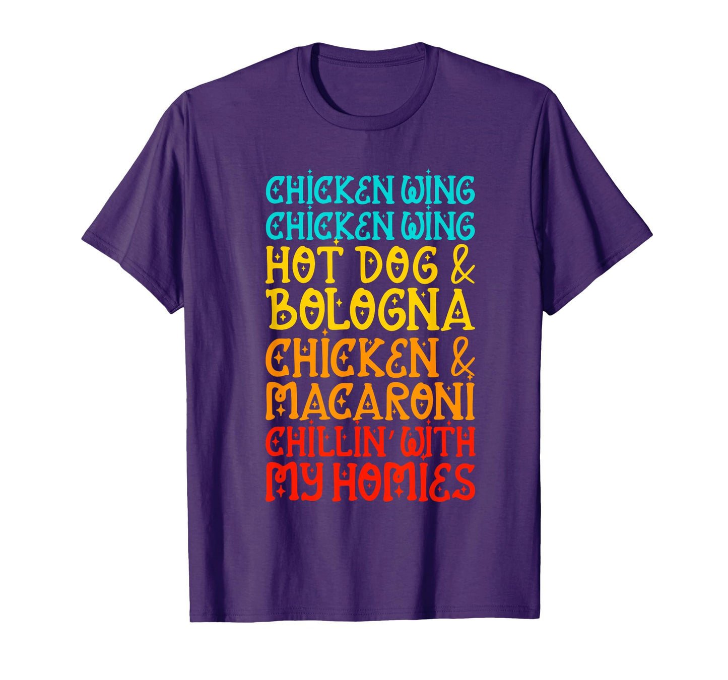 Chicken Wing Chicken Wing Hot Dog and Bologna Shirt Funny T-Shirt for Men Women Kids
